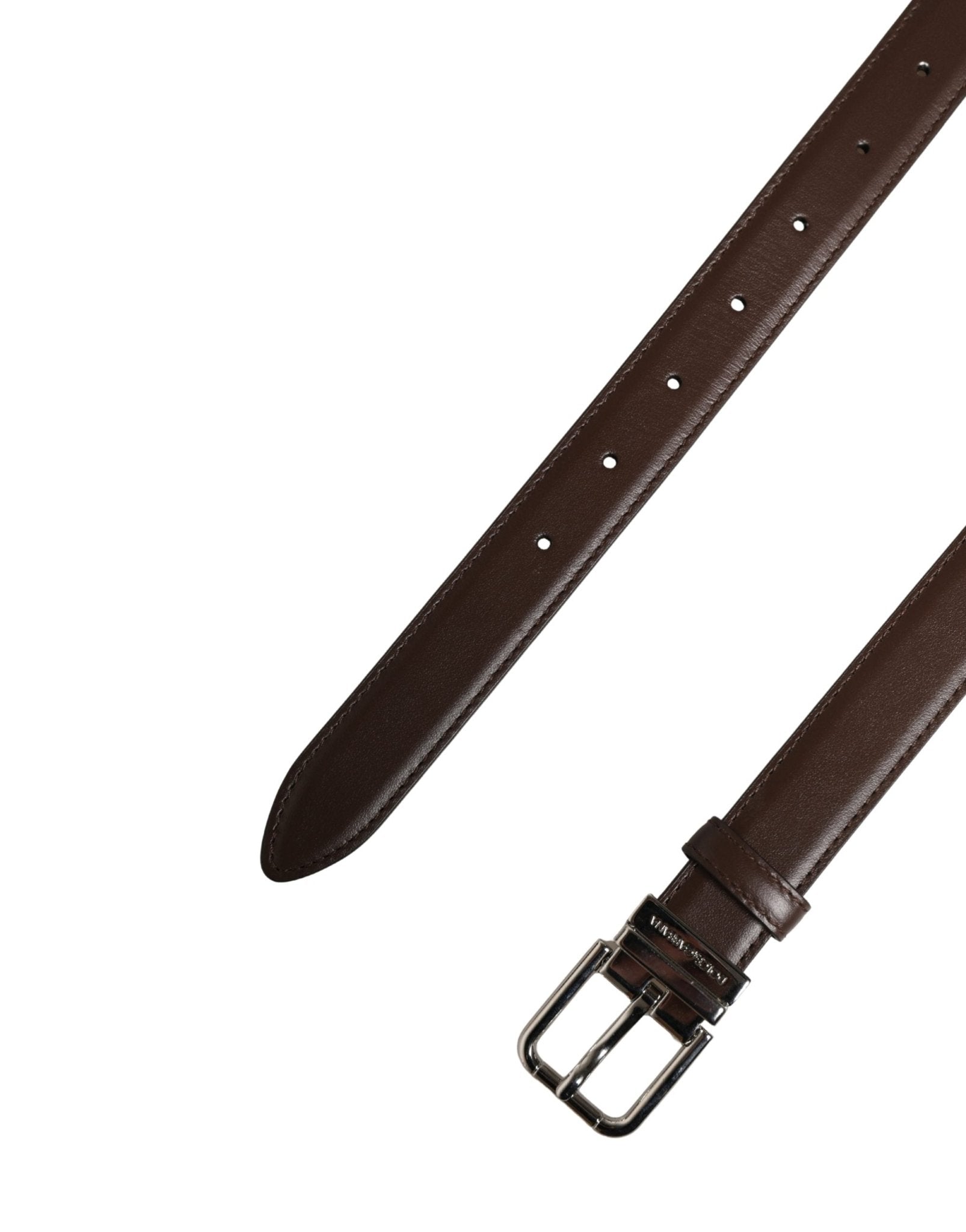 Dolce & Gabbana Belt Men Brown Classic Leather Metal Buckle Belt - RIMODA
