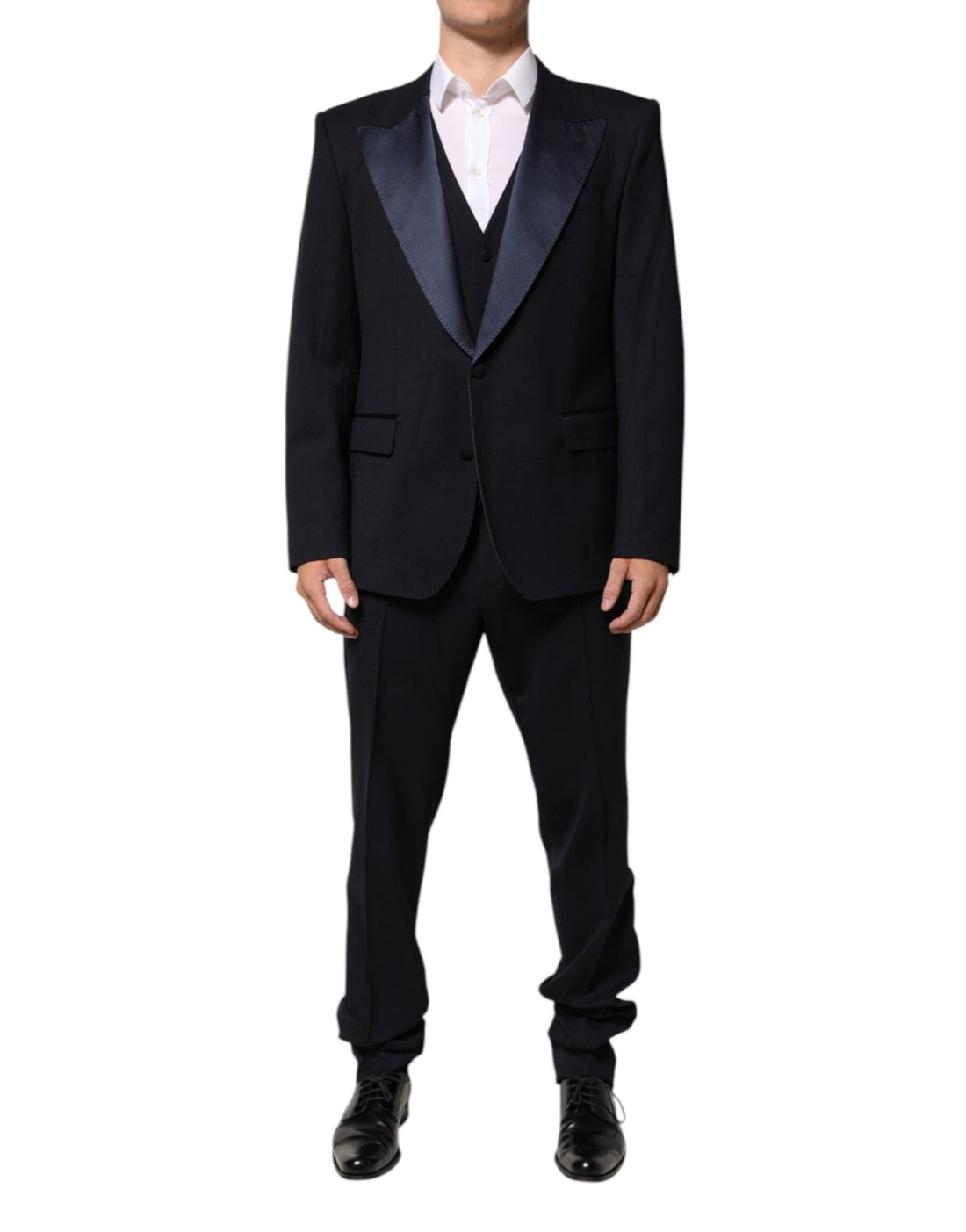 Dolce & Gabbana Black 3 Piece Wool Silk Blend Suit SICILIA - RIMODA