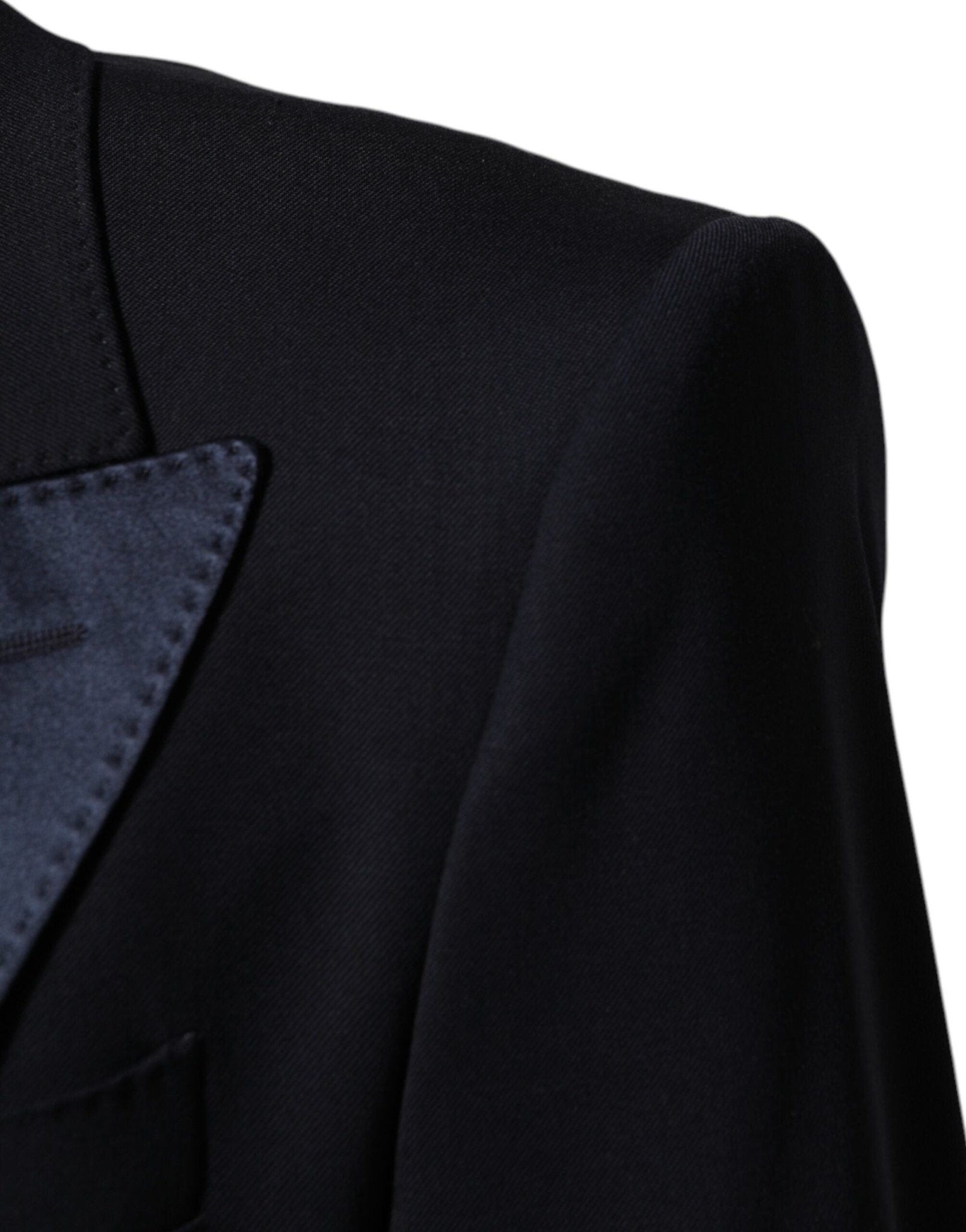 Dolce & Gabbana Black 3 Piece Wool Silk Blend Suit SICILIA - RIMODA
