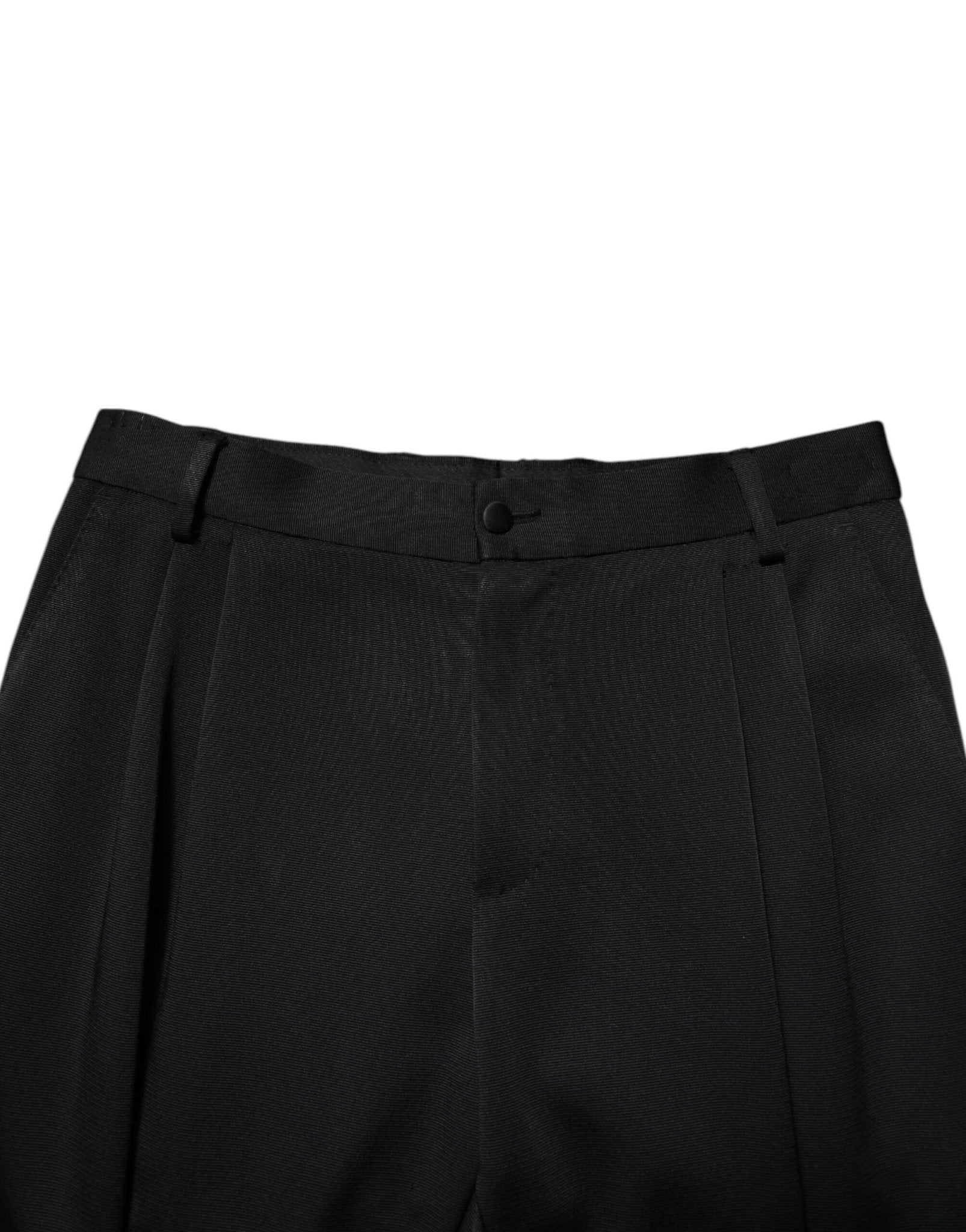 Dolce & Gabbana Black Acetate HighWaist Tapered Trouser Pants - RIMODA