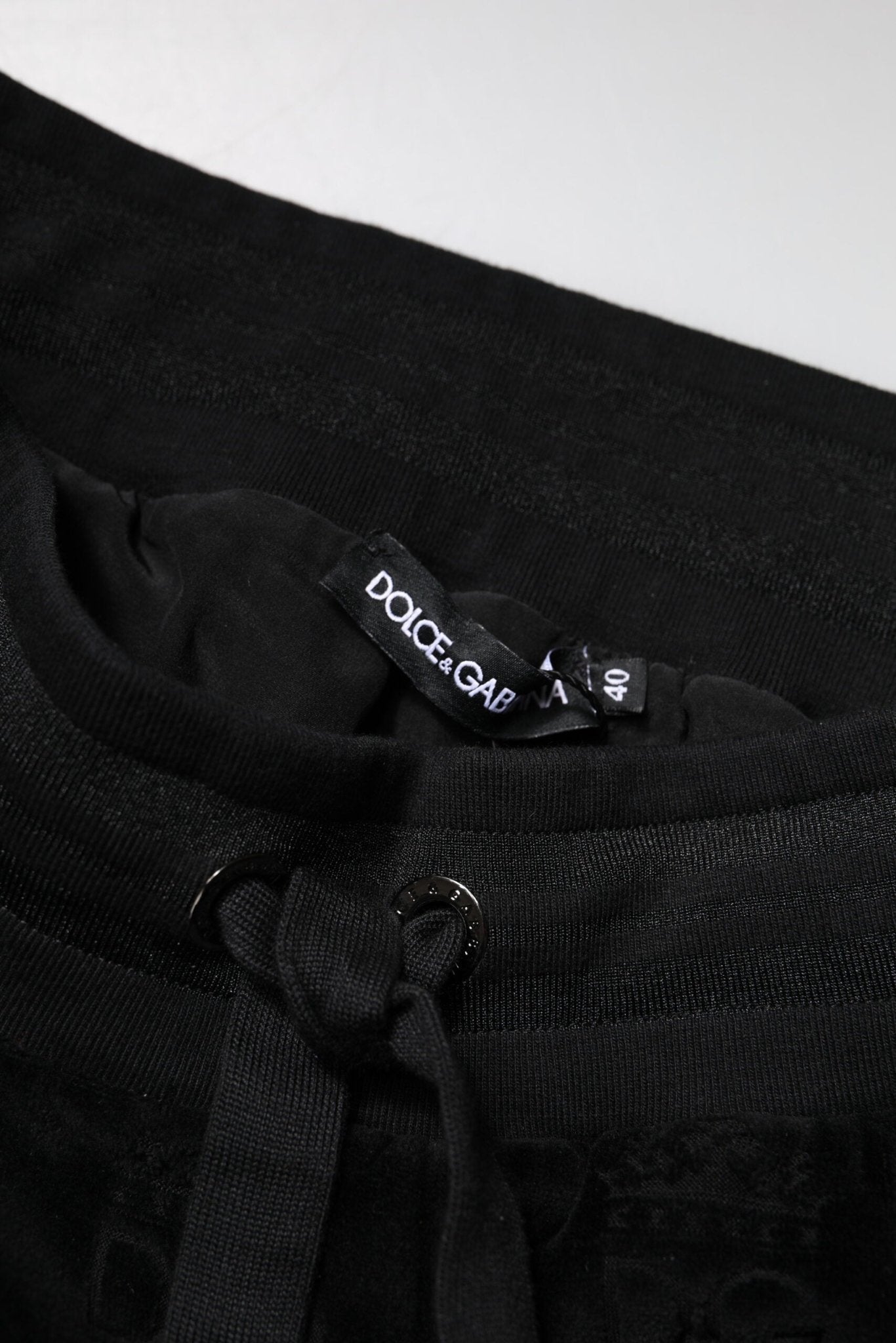 Dolce & Gabbana Black All-Over DG Logo Print Jogger Pants - RIMODA
