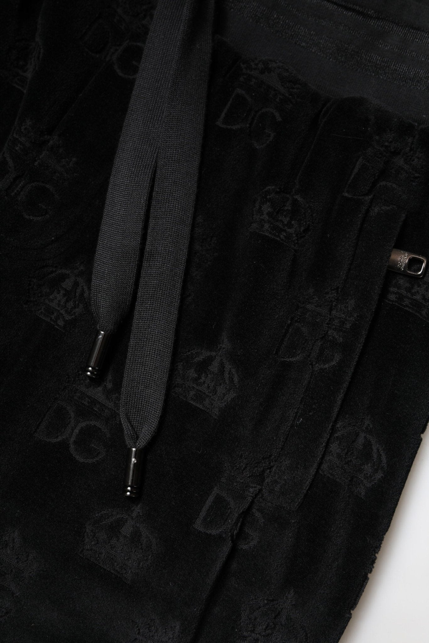 Dolce & Gabbana Black All-Over DG Logo Print Jogger Pants - RIMODA