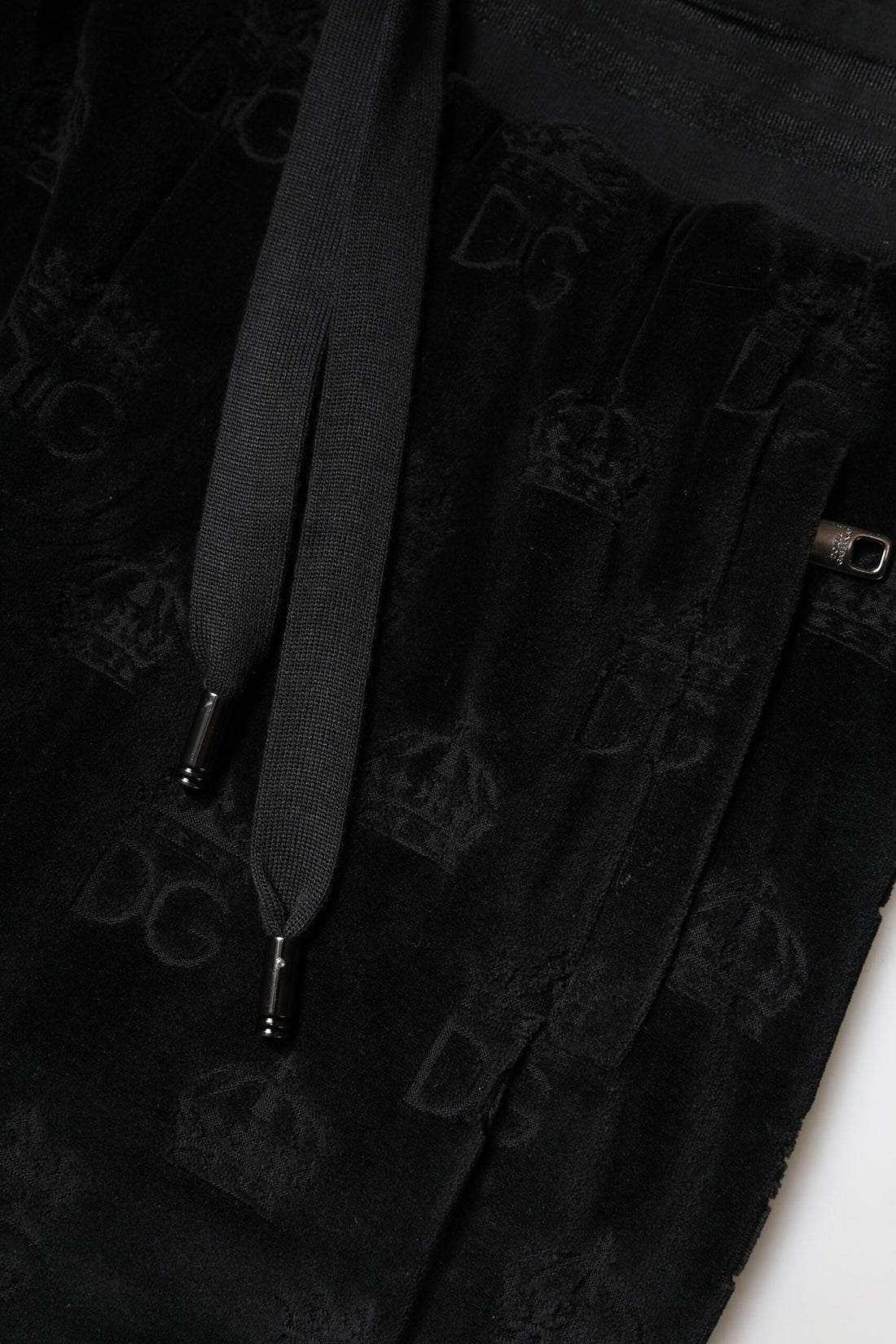 Dolce & Gabbana Black All-Over DG Logo Print Jogger Pants - RIMODA