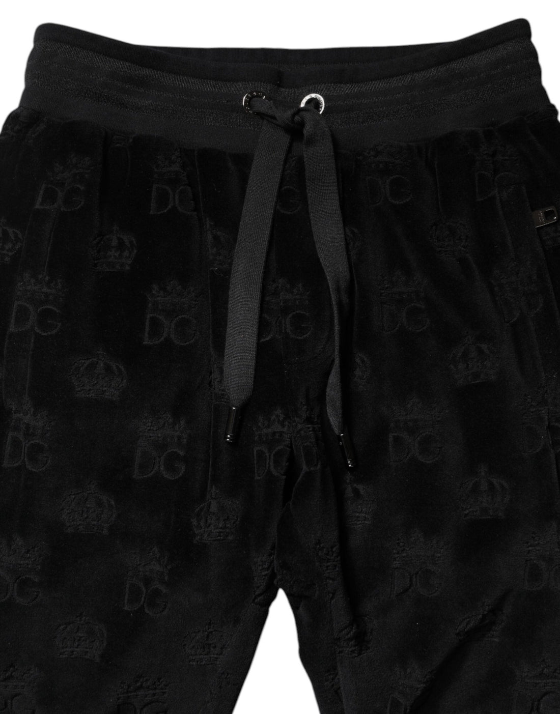 Dolce & Gabbana Black All-Over DG Logo Print Jogger Pants - RIMODA