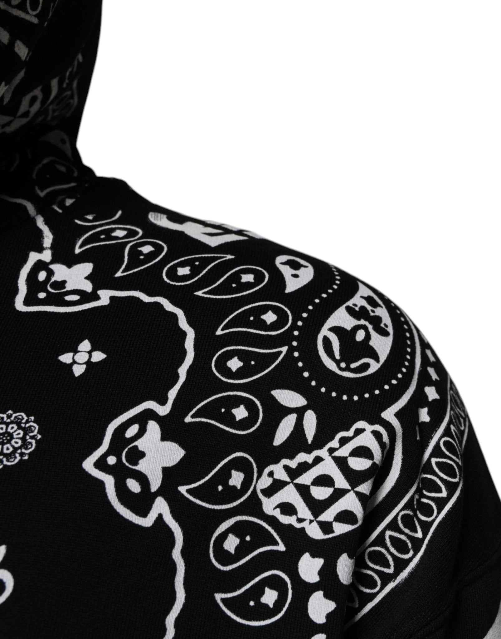 Dolce & Gabbana Black Bandana Hooded Men Sweatshirt Sweater - RIMODA