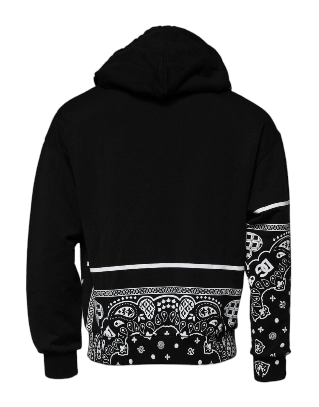 Dolce & Gabbana Black Bandana Hooded Men Sweatshirt Sweater - RIMODA