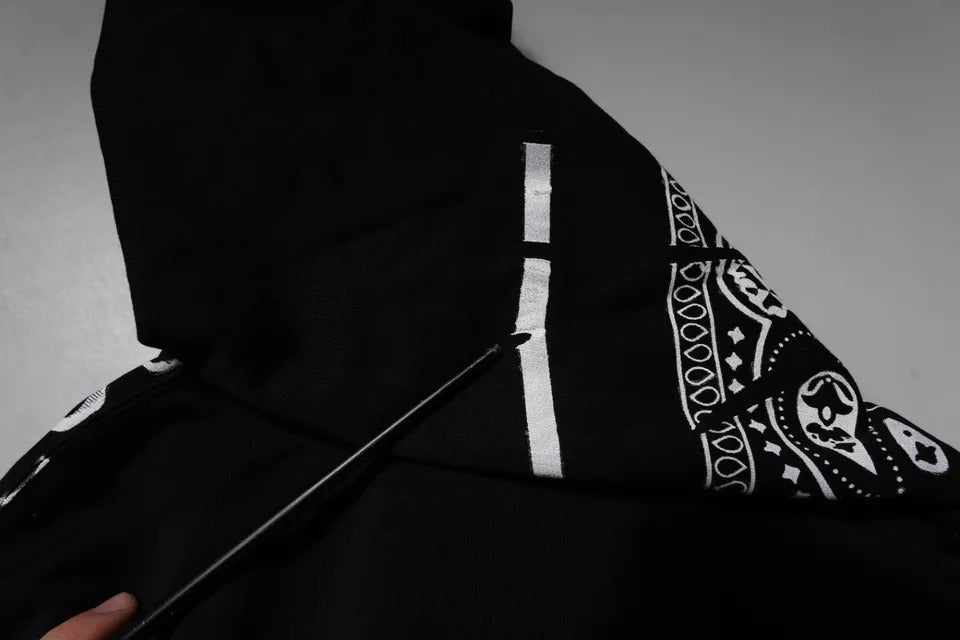 Dolce & Gabbana Black Bandana Hooded Men Sweatshirt Sweater - RIMODA