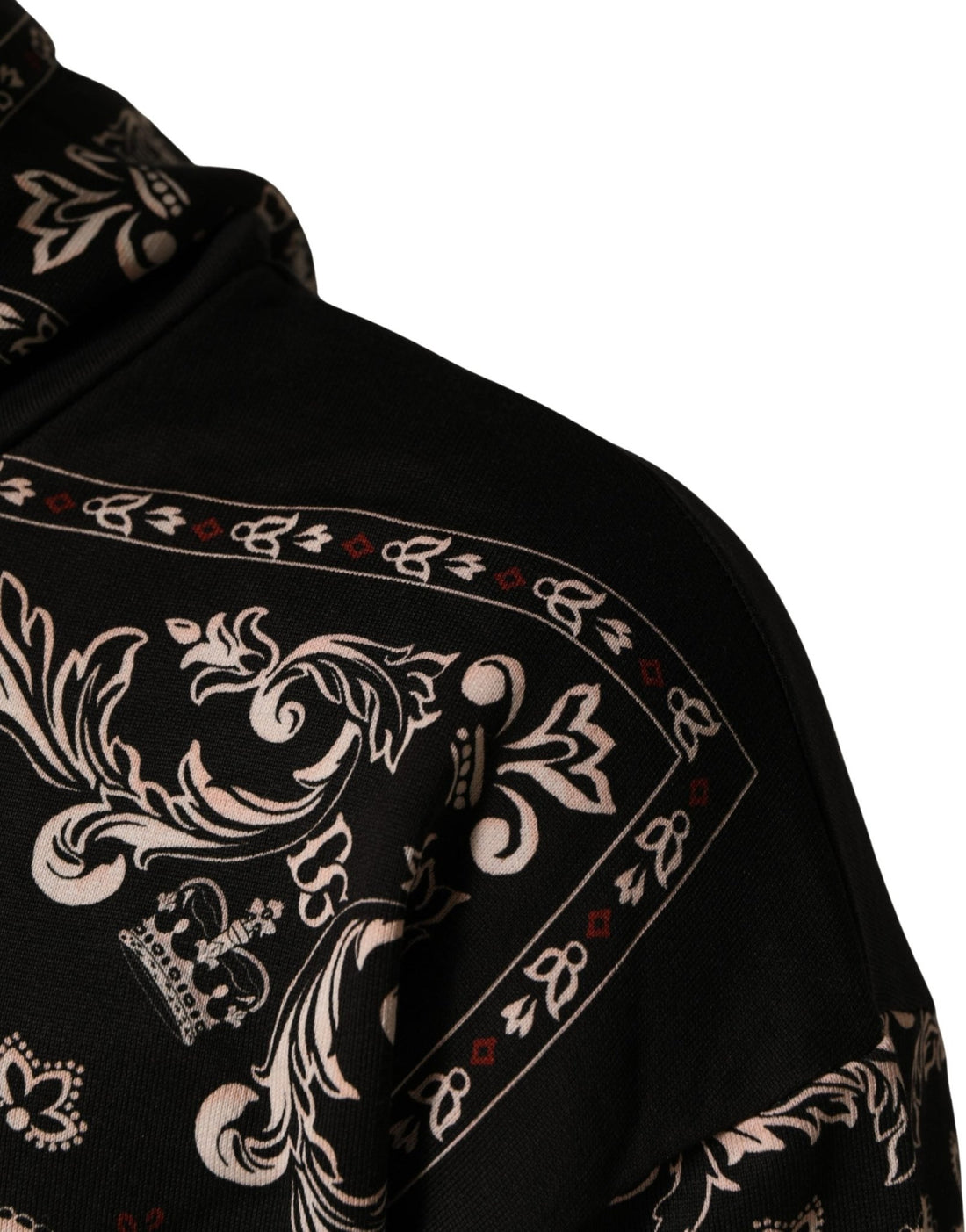 Dolce & Gabbana Black Bandana Print Cotton Men Hoodie Sweater - RIMODA