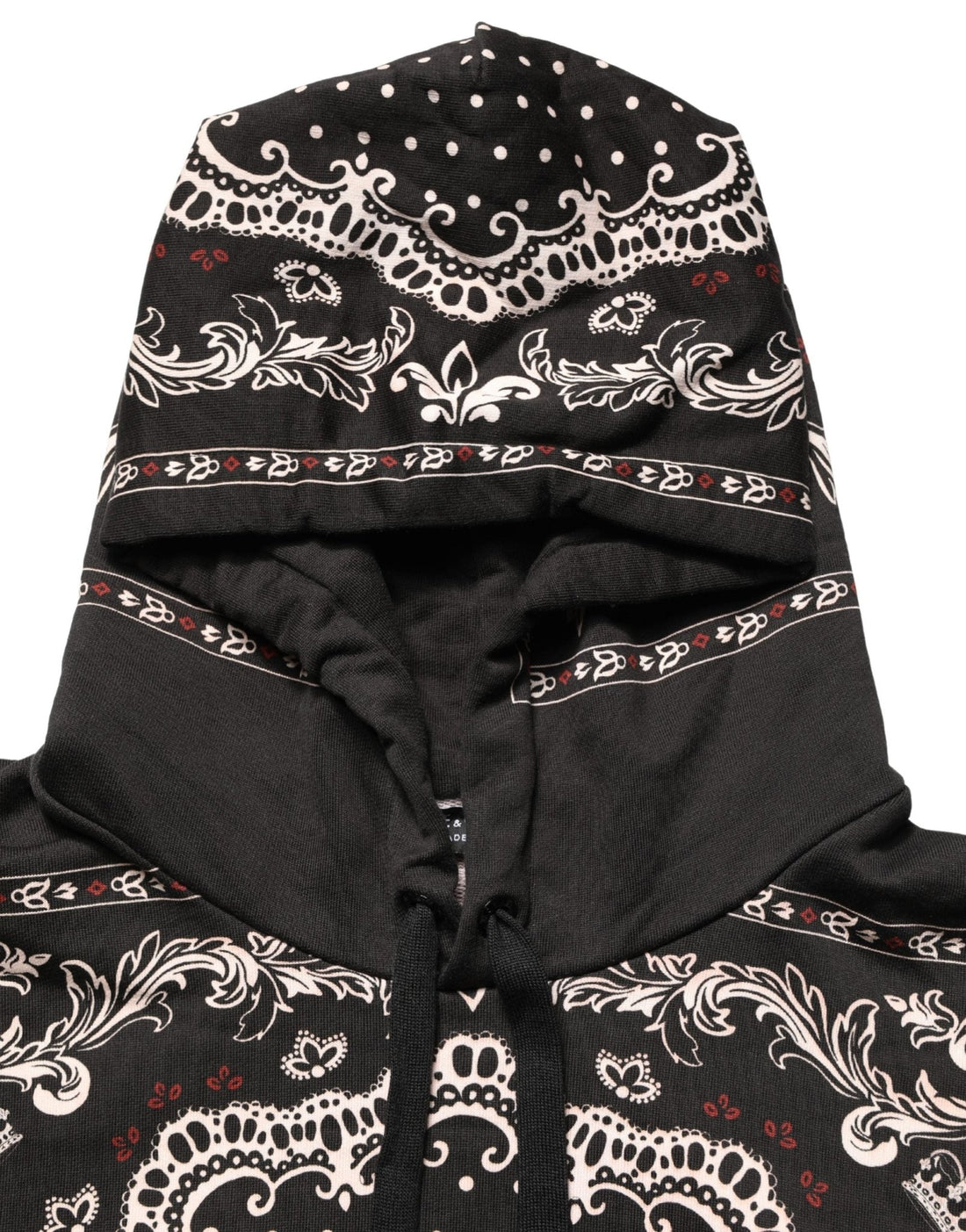 Dolce & Gabbana Black Bandana Print Cotton Men Hoodie Sweater - RIMODA