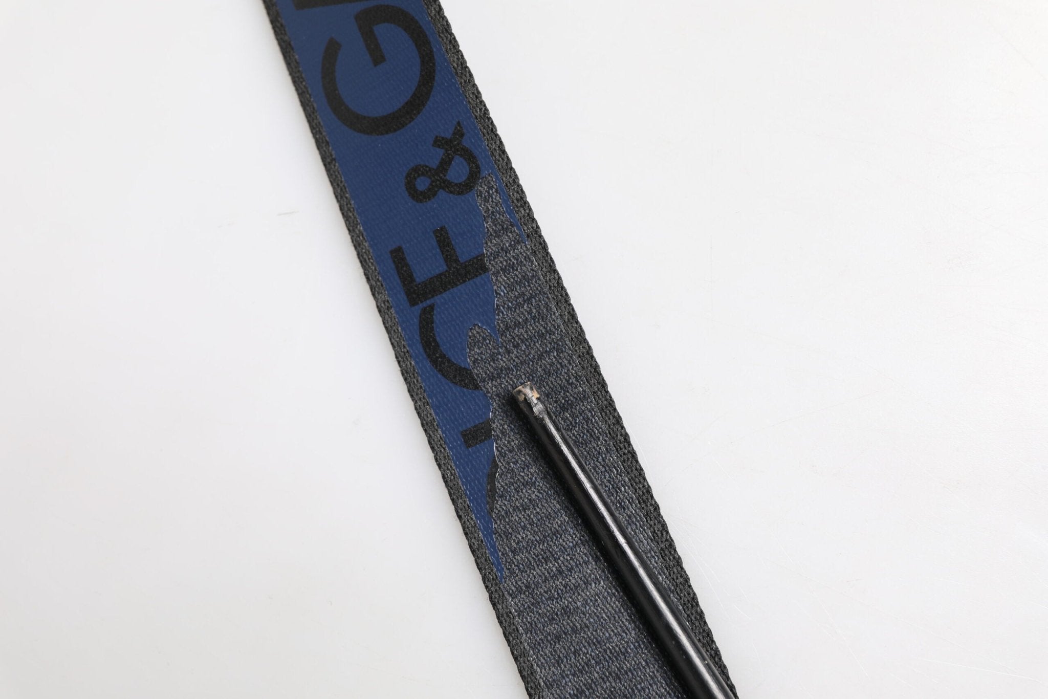 Dolce & Gabbana Black Blue DG Logo Silver Metal Buckle Belt - RIMODA