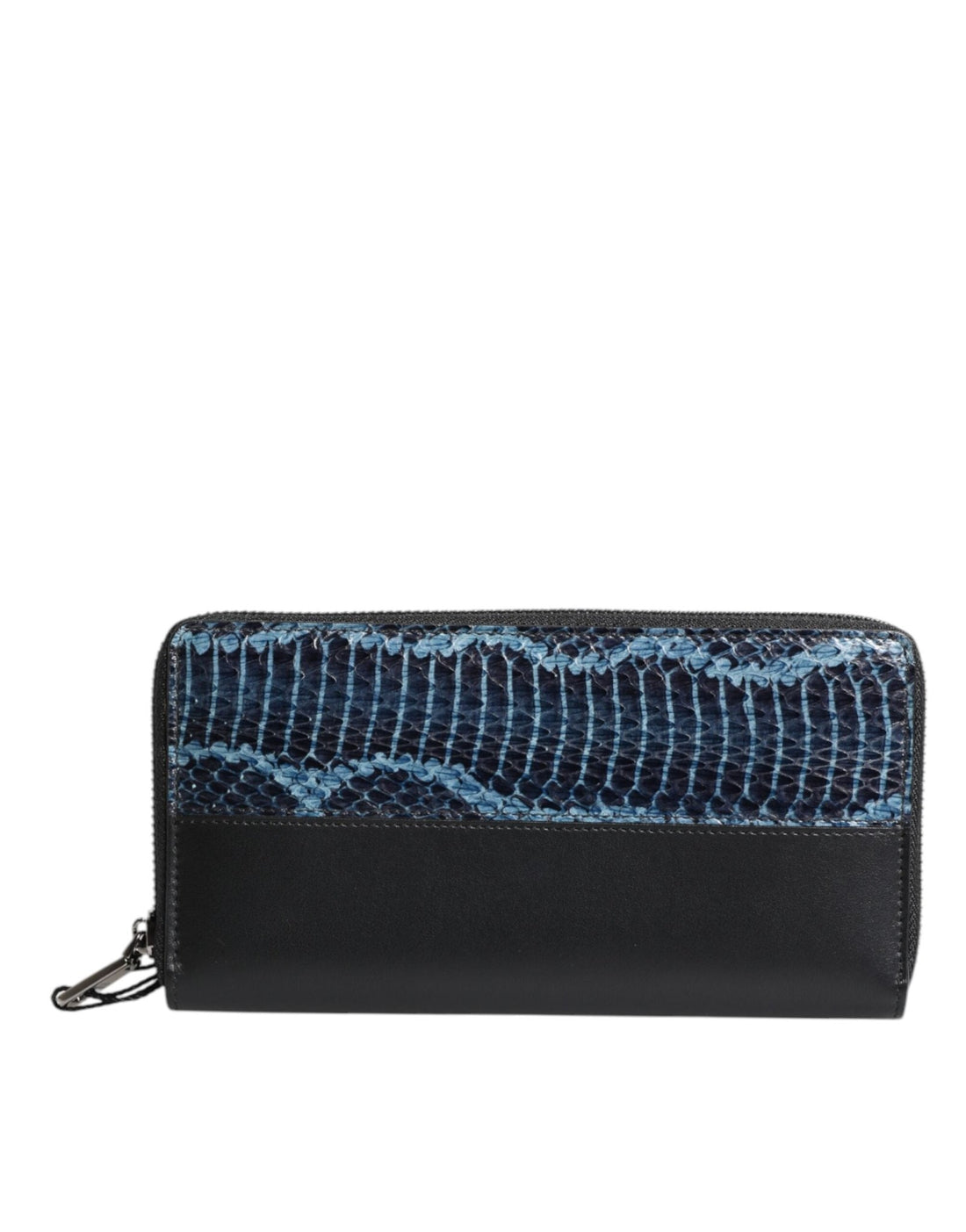 Dolce & Gabbana Black Blue Exotic Leather Embossed Continental Wallet - RIMODA