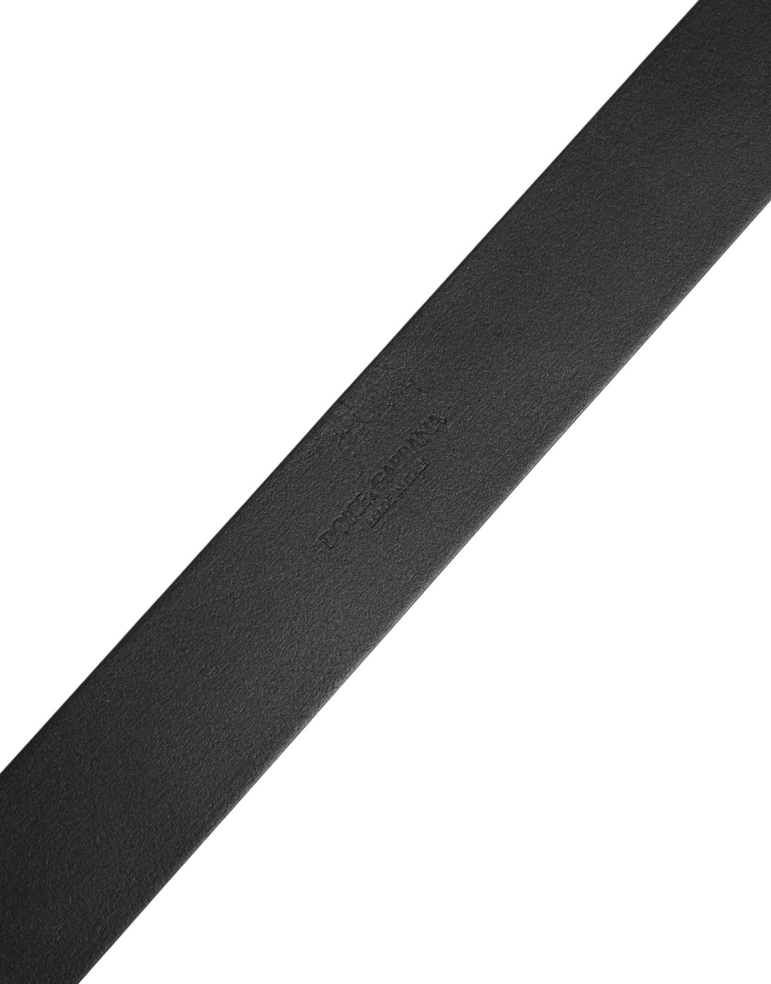 Dolce & Gabbana Black Calf Leather Silver Metal Buckle Belt - RIMODA