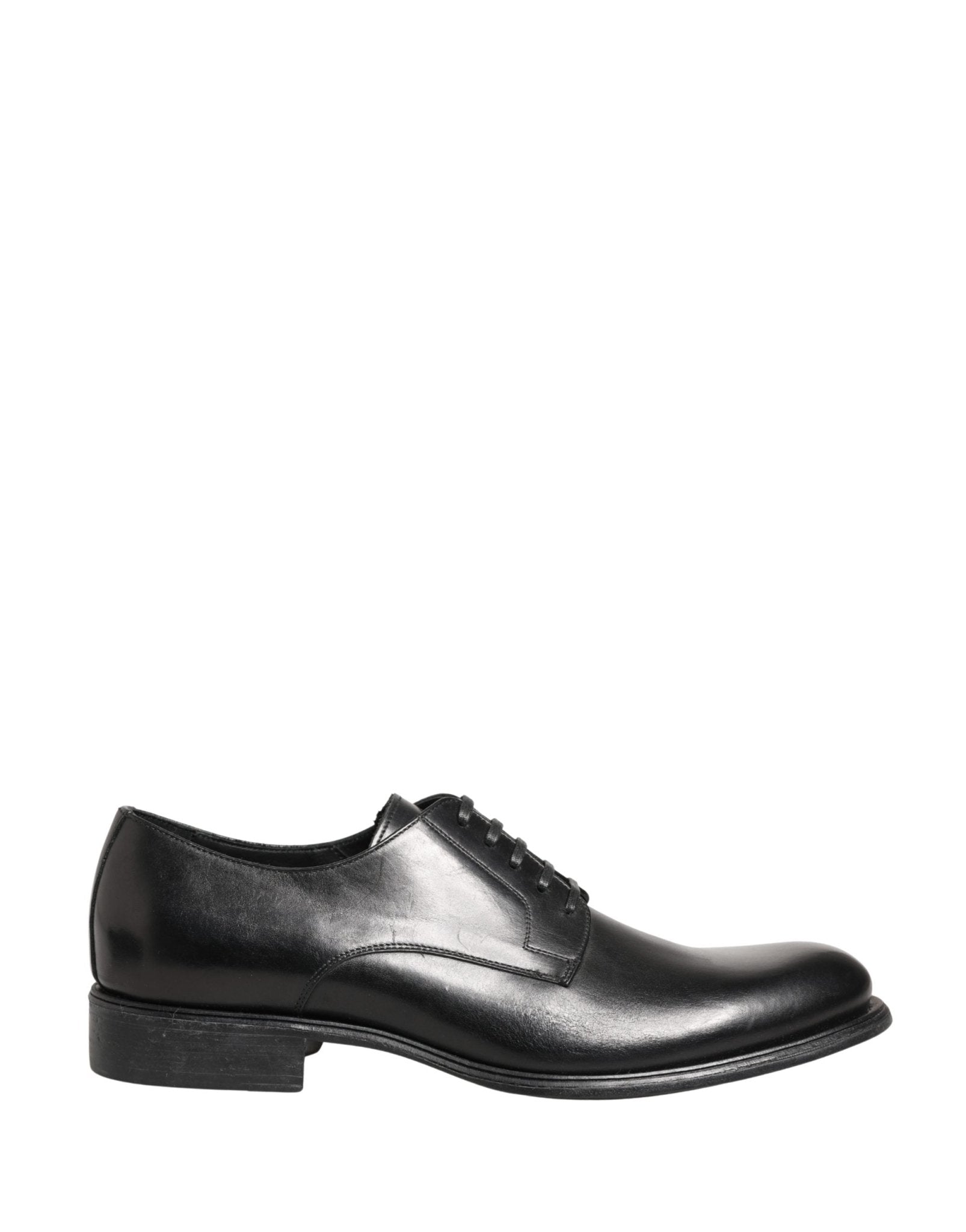 Dolce & Gabbana Black Calfskin Leather Derby Men Dress Shoes - RIMODA