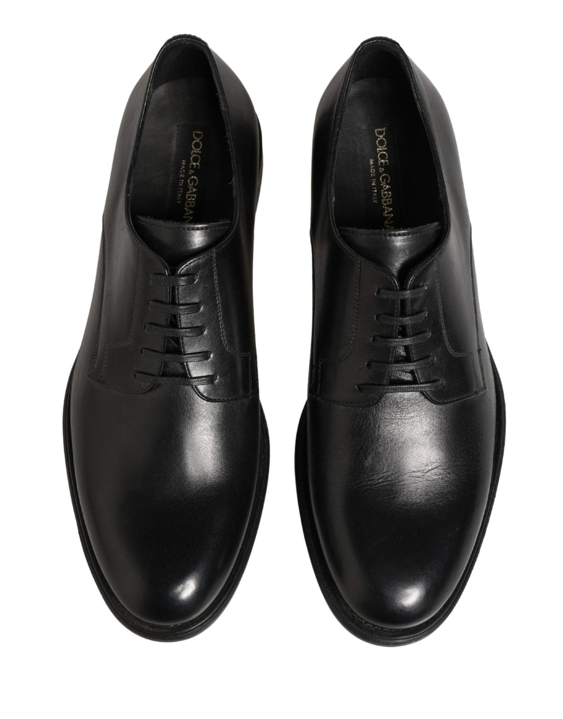 Dolce & Gabbana Black Calfskin Leather Derby Men Dress Shoes - RIMODA