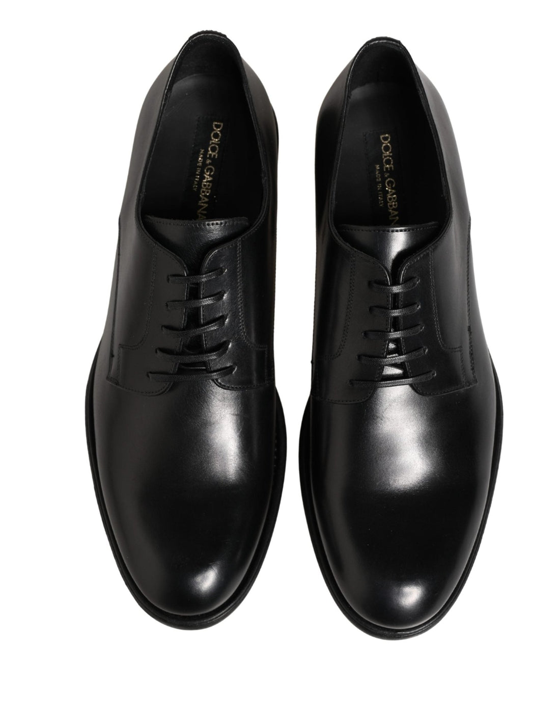 Dolce & Gabbana Black Calfskin Leather Derby Men Dress Shoes - RIMODA