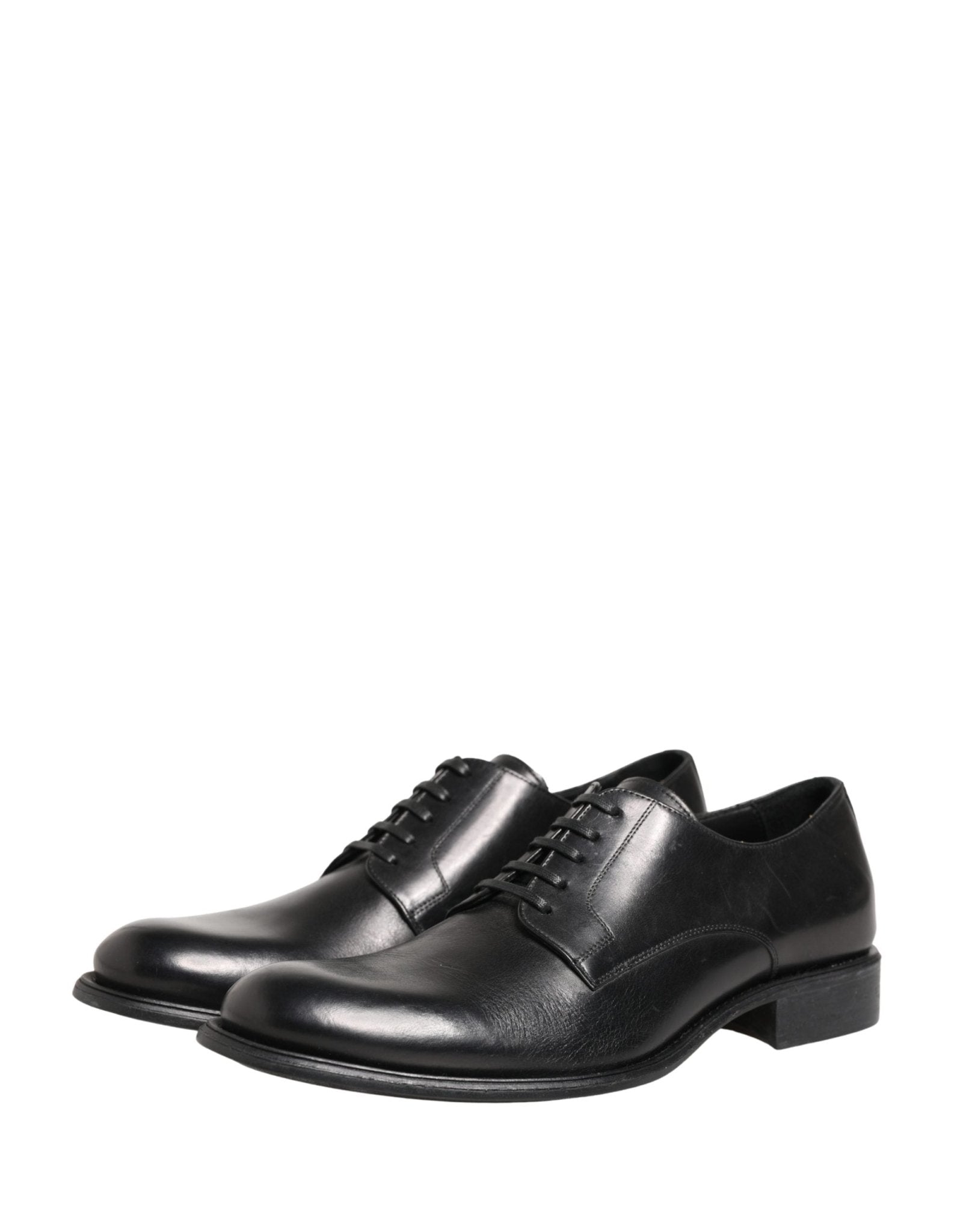 Dolce & Gabbana Black Calfskin Leather Derby Men Dress Shoes - RIMODA