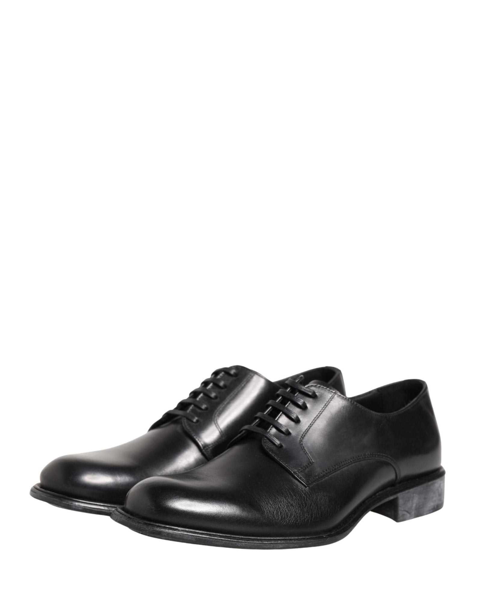 Dolce & Gabbana Black Calfskin Leather Derby Men Dress Shoes - RIMODA