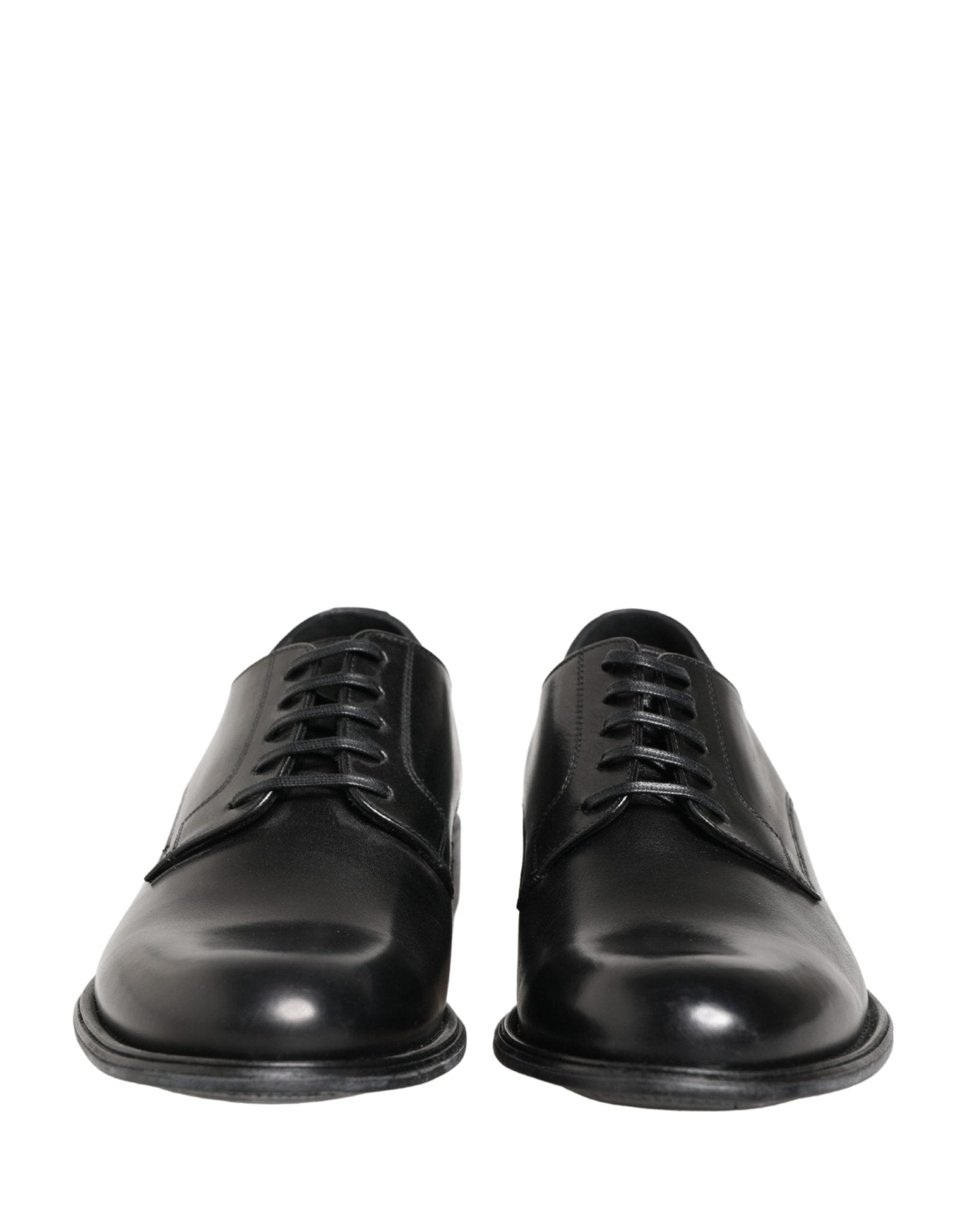 Dolce & Gabbana Black Calfskin Leather Derby Men Dress Shoes - RIMODA