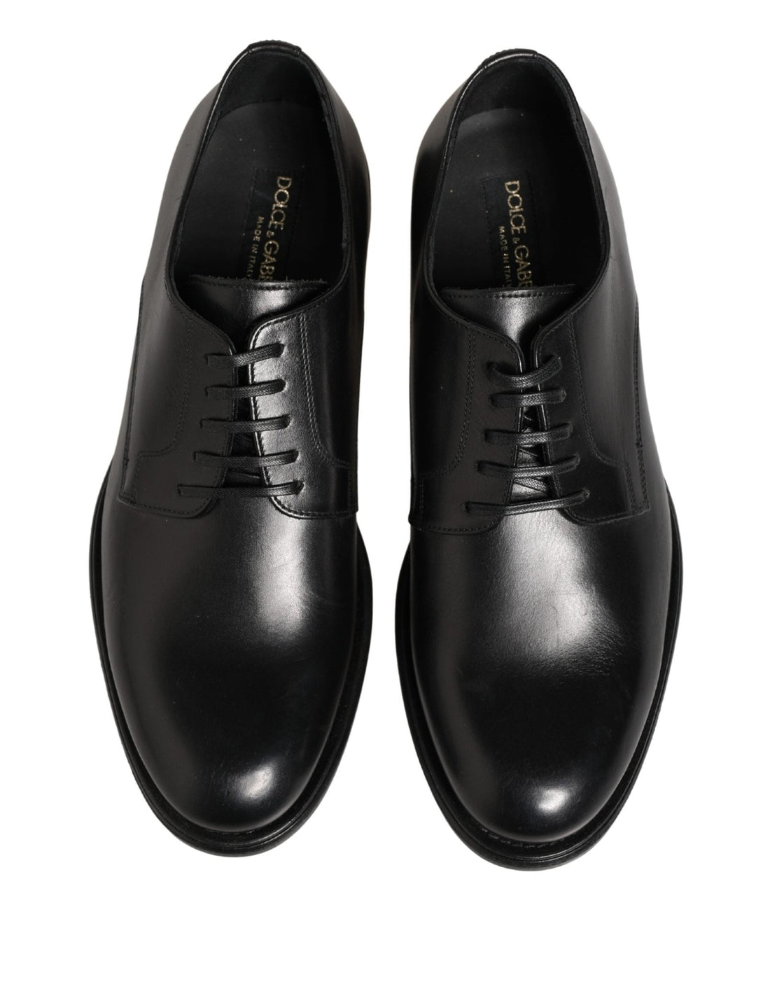 Dolce & Gabbana Black Calfskin Leather Derby Men Dress Shoes - RIMODA