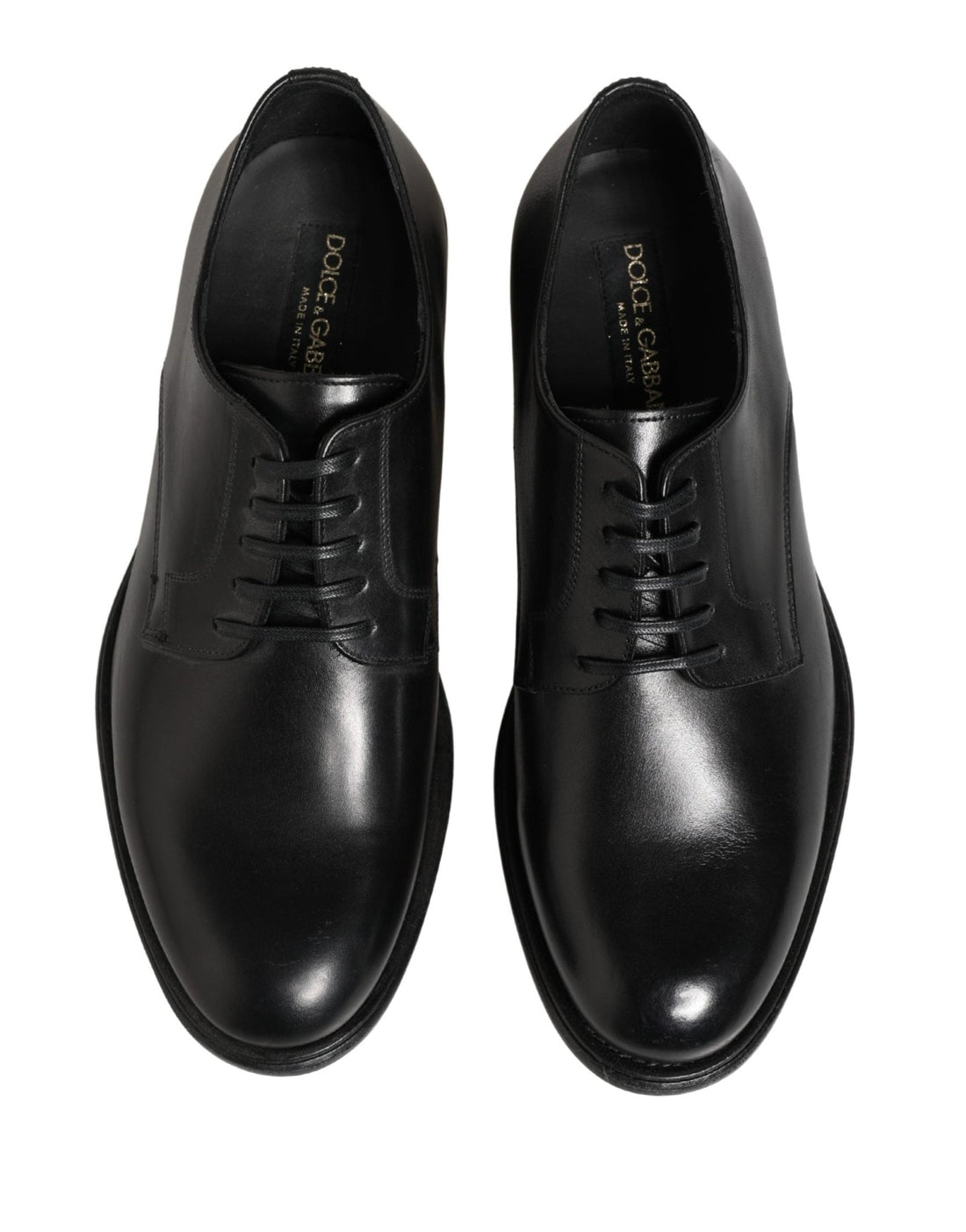 Dolce & Gabbana Black Calfskin Leather Derby Men Dress Shoes - RIMODA