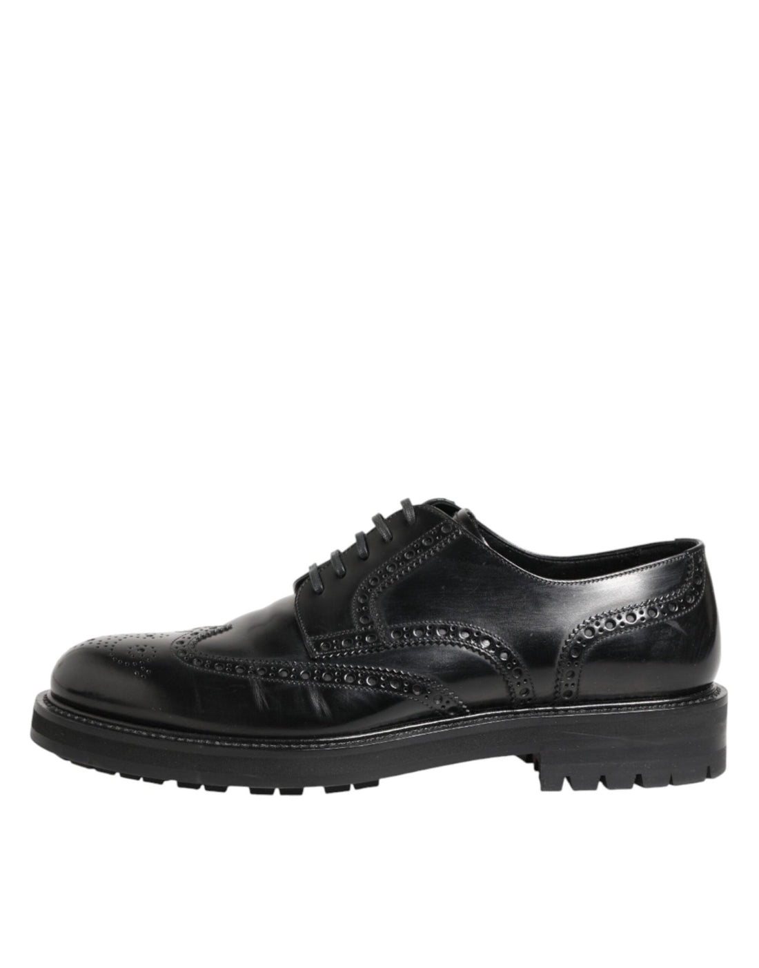 Dolce & Gabbana Black Calfskin Leather Derby Men Dress Shoes - RIMODA