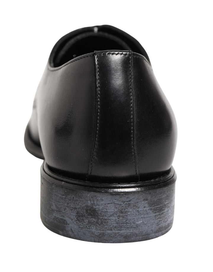 Dolce & Gabbana Black Calfskin Leather Derby Men Dress Shoes - RIMODA