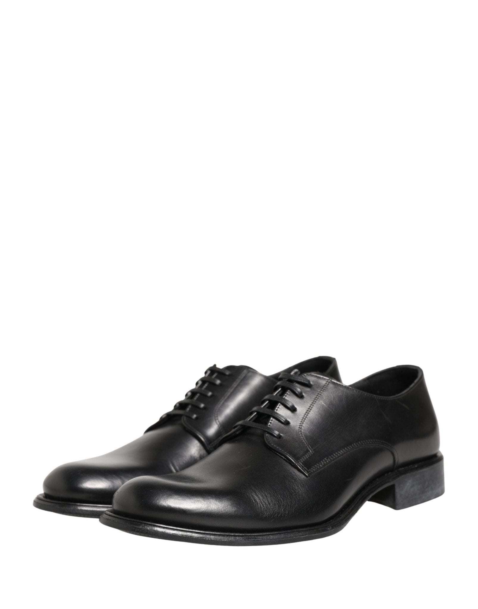 Dolce & Gabbana Black Calfskin Leather Derby Men Dress Shoes - RIMODA