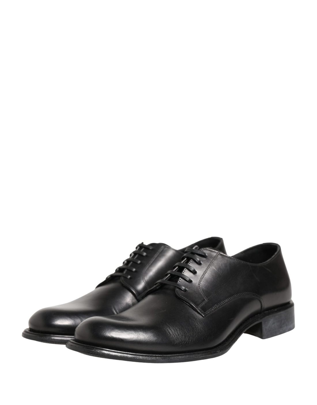 Dolce & Gabbana Black Calfskin Leather Derby Men Dress Shoes - RIMODA