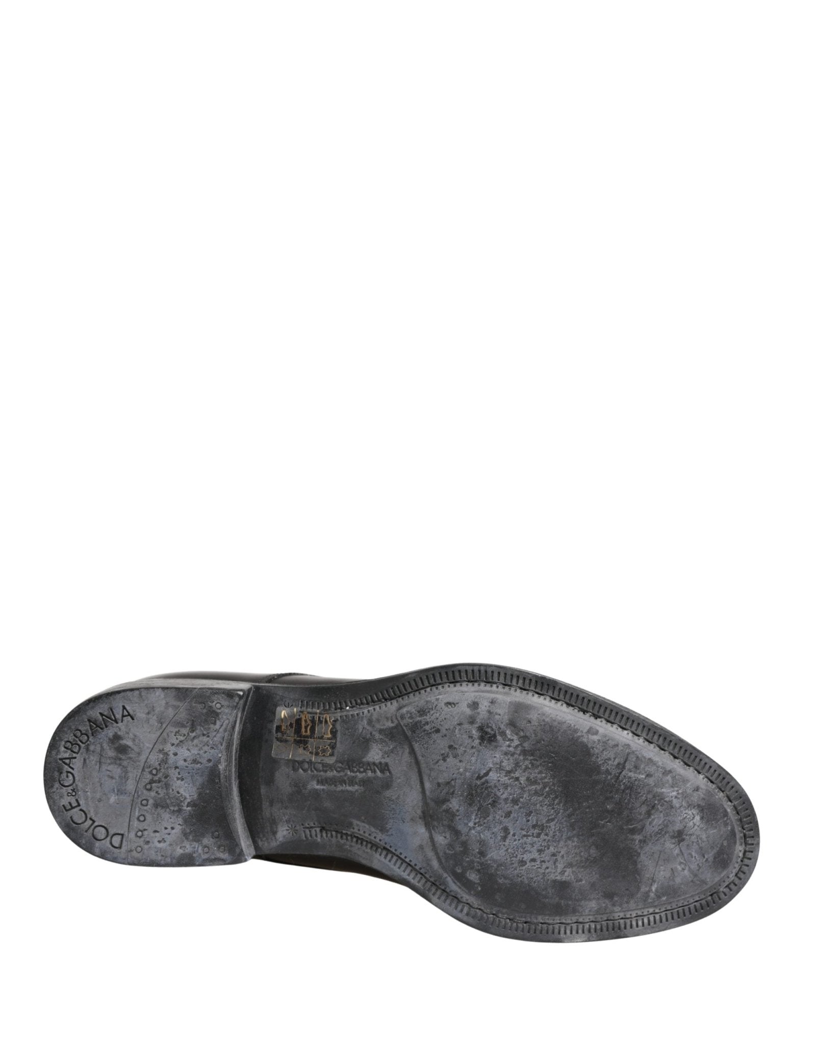 Dolce & Gabbana Black Calfskin Leather Derby Men Dress Shoes - RIMODA