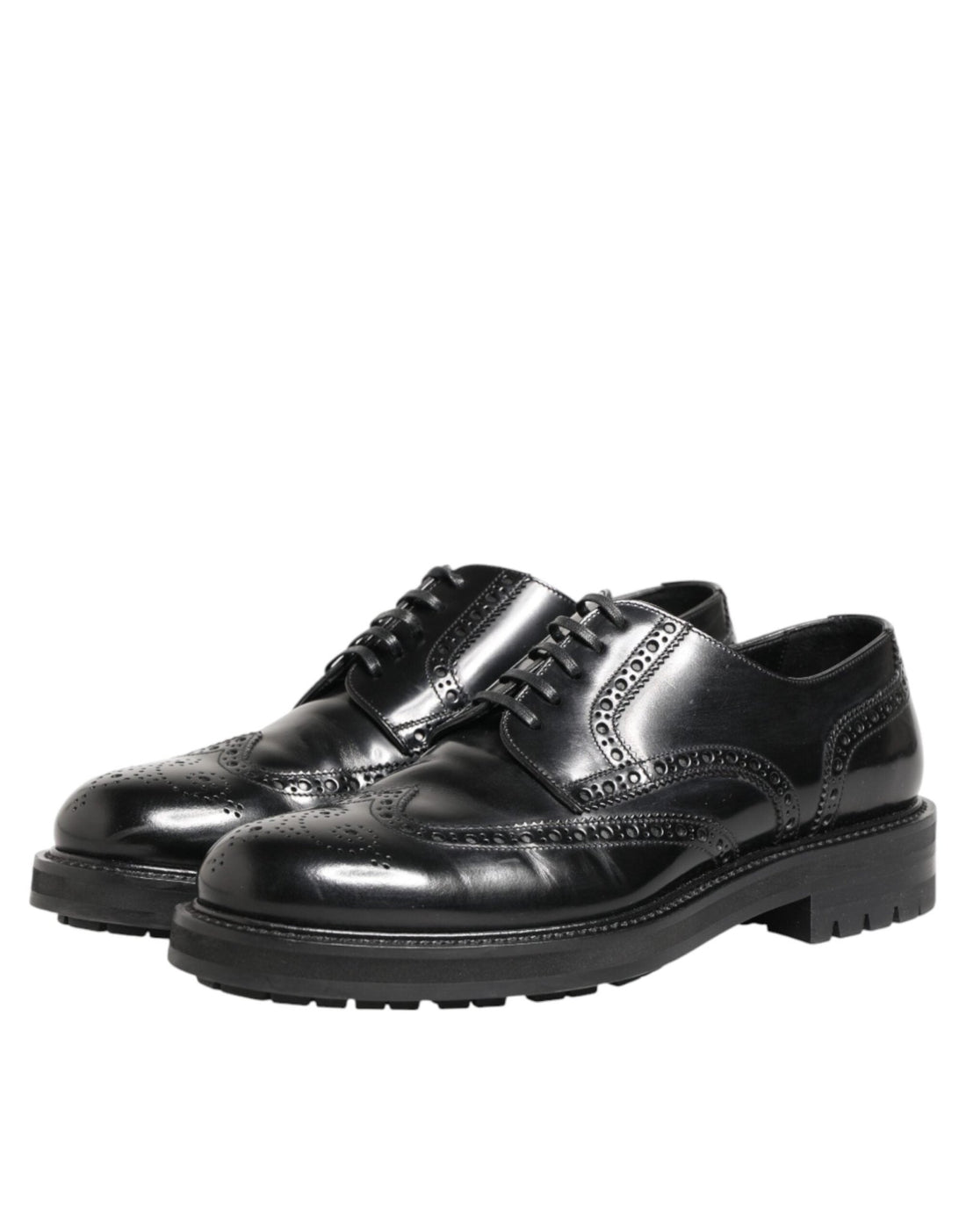 Dolce & Gabbana Black Calfskin Leather Derby Men Dress Shoes - RIMODA