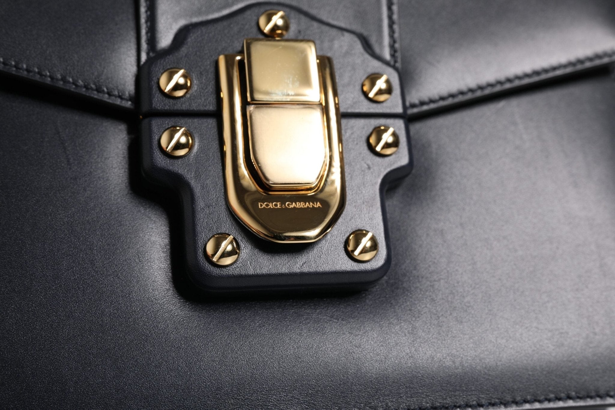 Dolce & Gabbana Black Calfskin Leather Shoulder Strap Bag - RIMODA