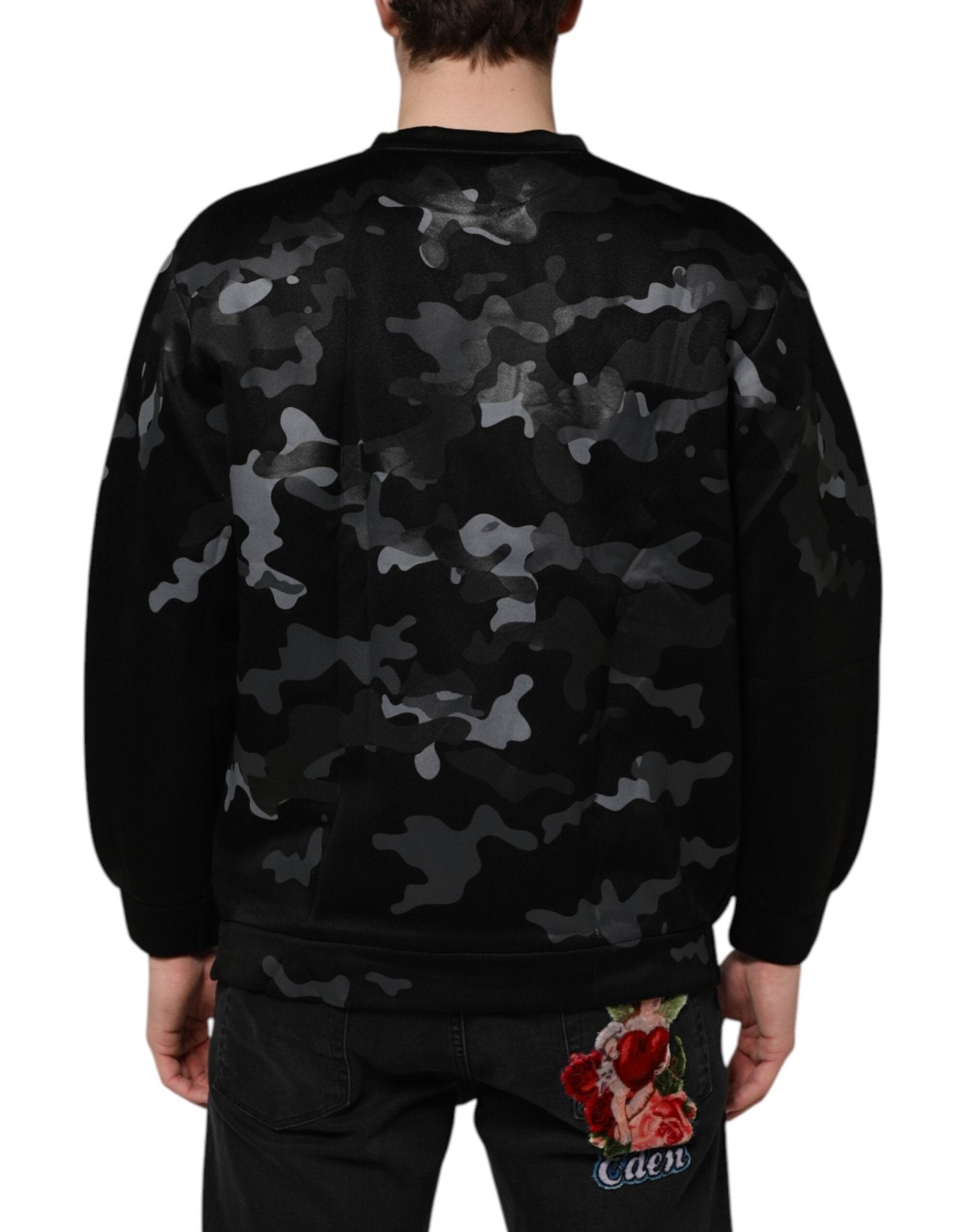 Dolce & Gabbana Black Camouflage Pullover Sweatshirt Sweater - RIMODA