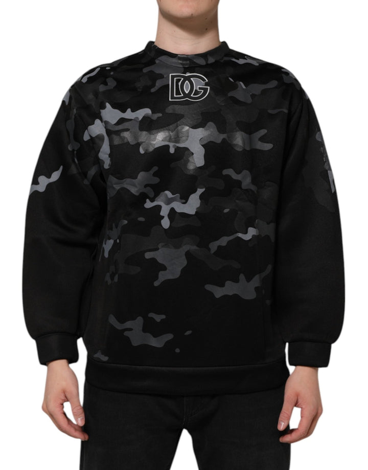 Dolce & Gabbana Black Camouflage Pullover Sweatshirt Sweater - RIMODA