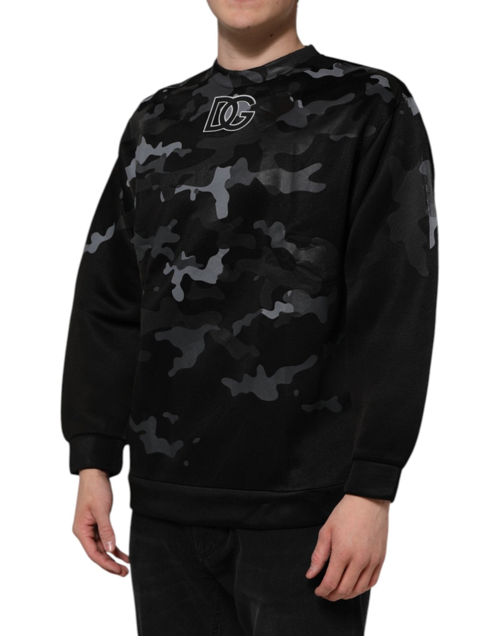 Dolce & Gabbana Black Camouflage Pullover Sweatshirt Sweater - RIMODA