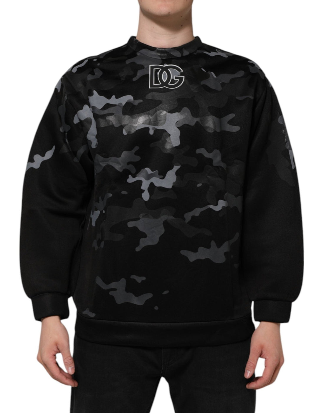 Dolce & Gabbana Black Camouflage Pullover Sweatshirt Sweater - RIMODA
