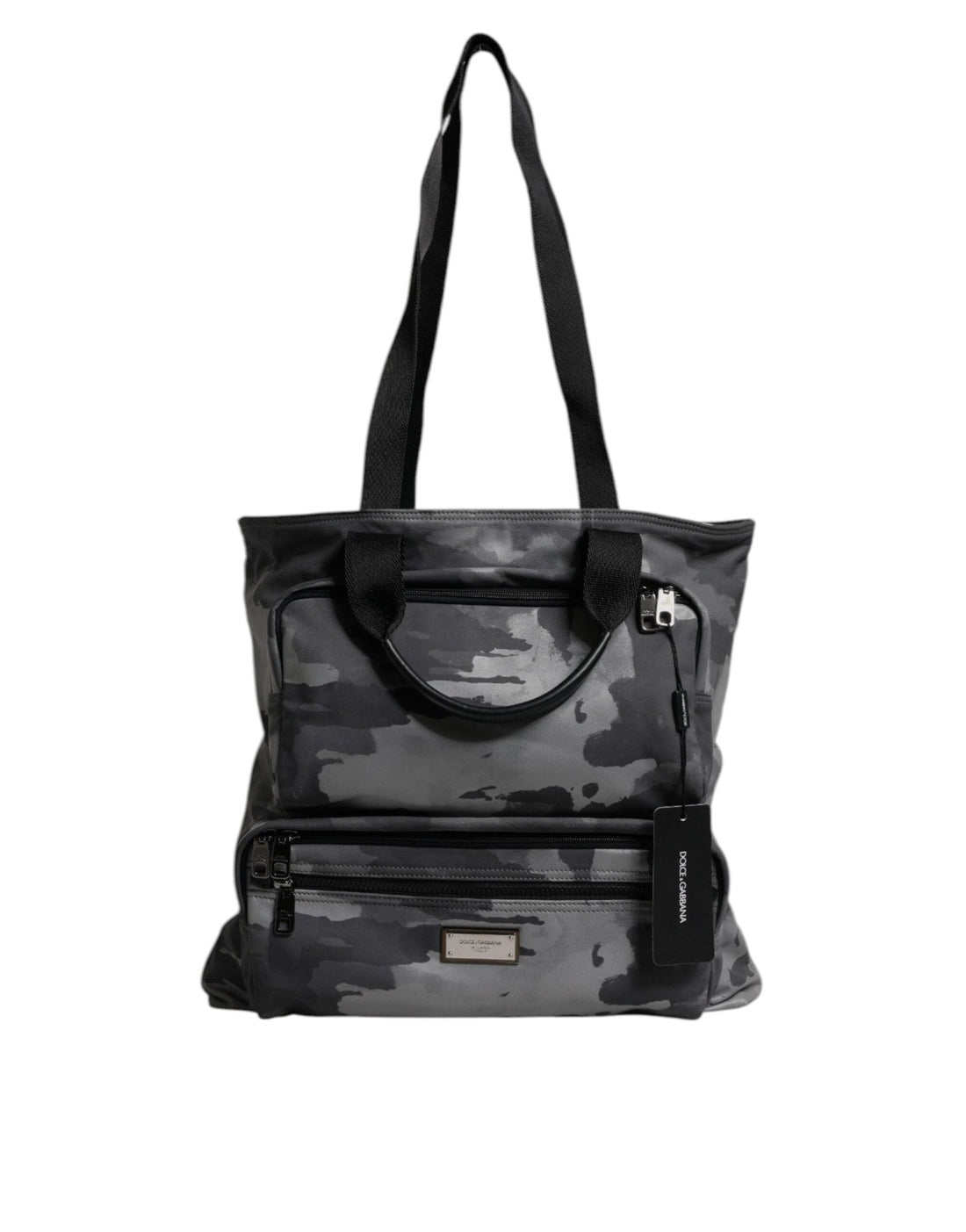 Dolce & Gabbana Black Camouflage Shoulder Strap Logo Plaque Bag - RIMODA