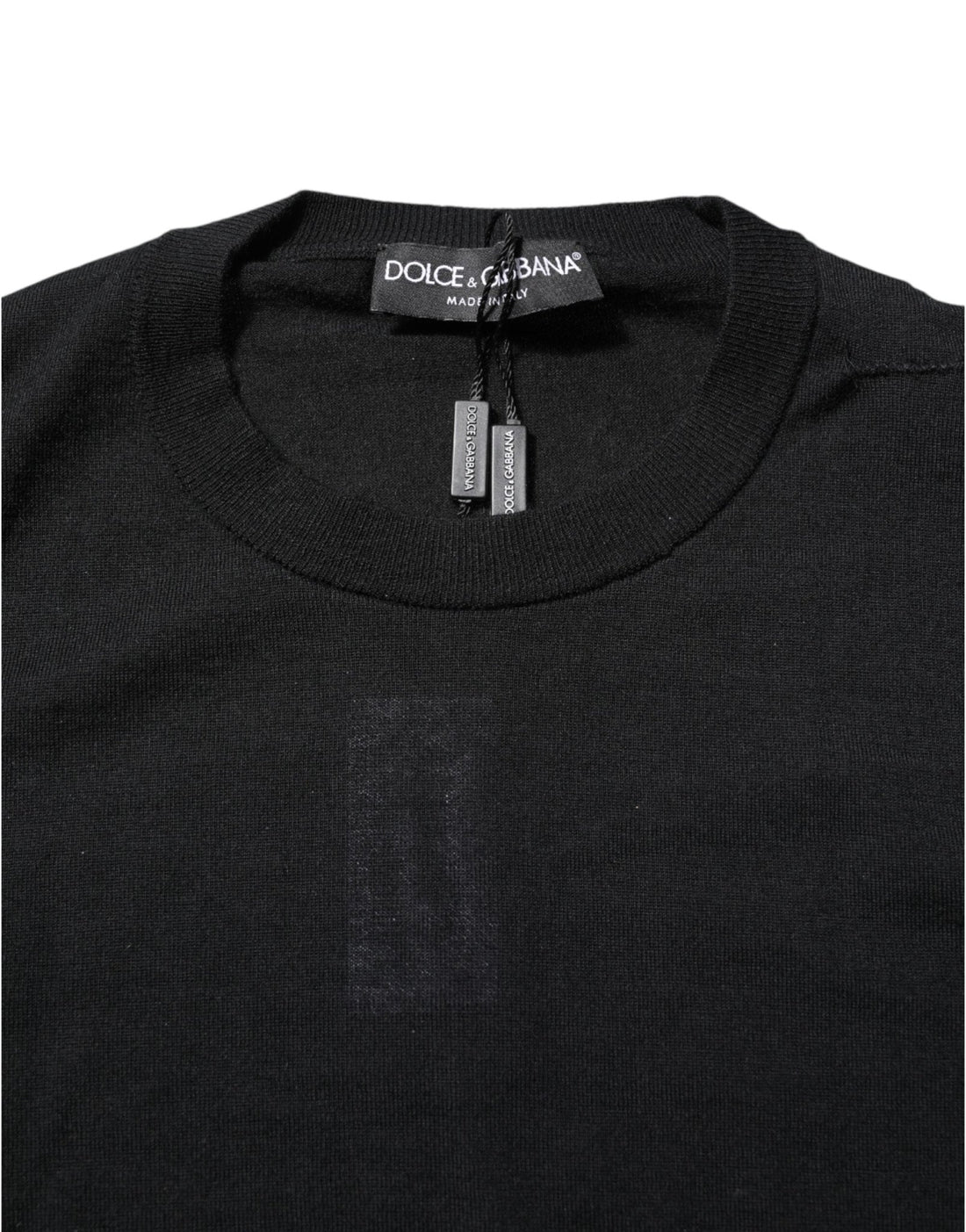 Dolce & Gabbana Black Cashmere Crew Neck Long Sleeves T-shirt - RIMODA