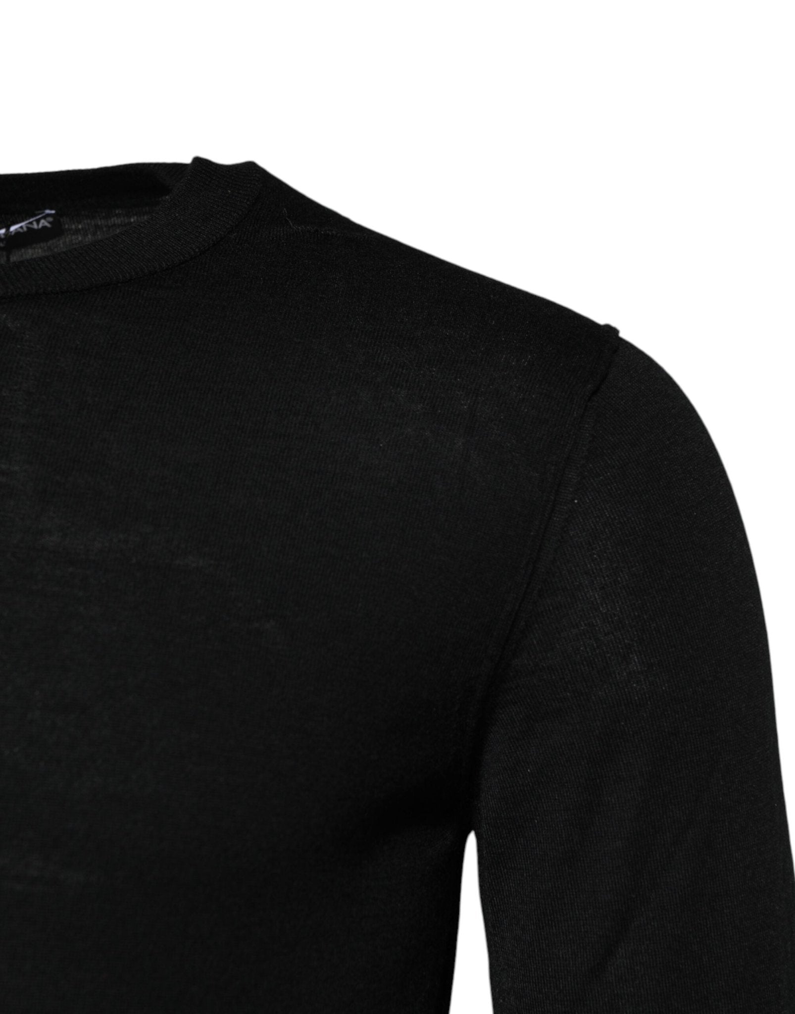 Dolce & Gabbana Black Cashmere Crew Neck Long Sleeves T-shirt - RIMODA