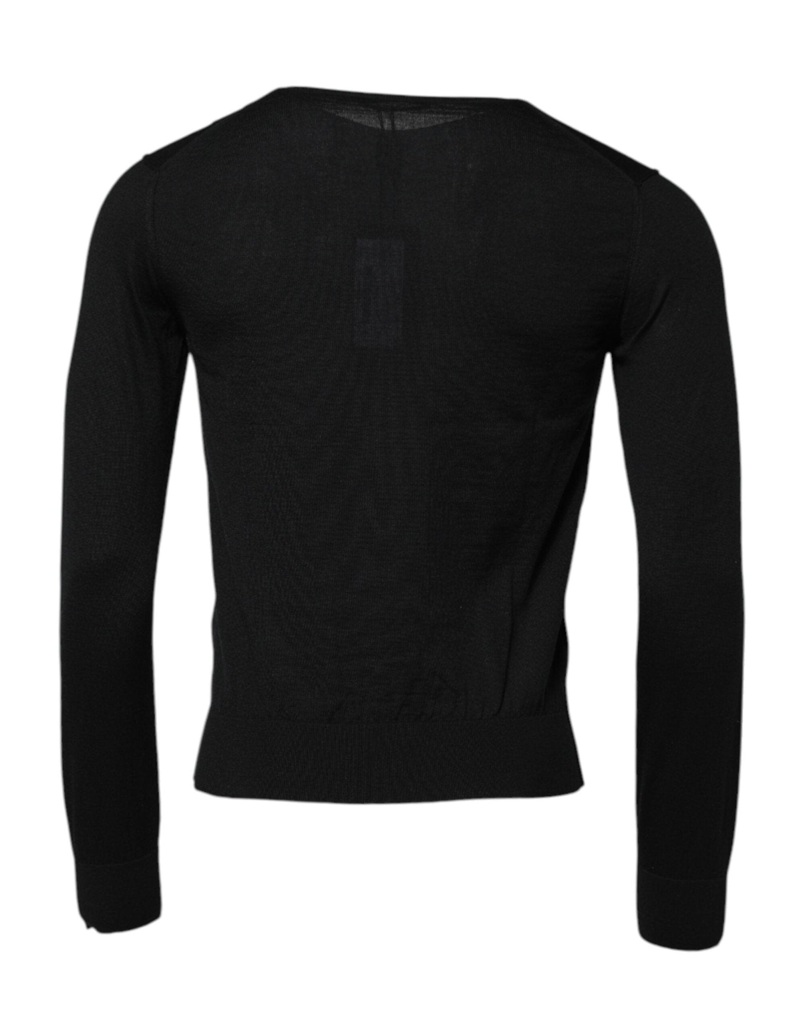 Dolce & Gabbana Black Cashmere Crew Neck Long Sleeves T-shirt - RIMODA