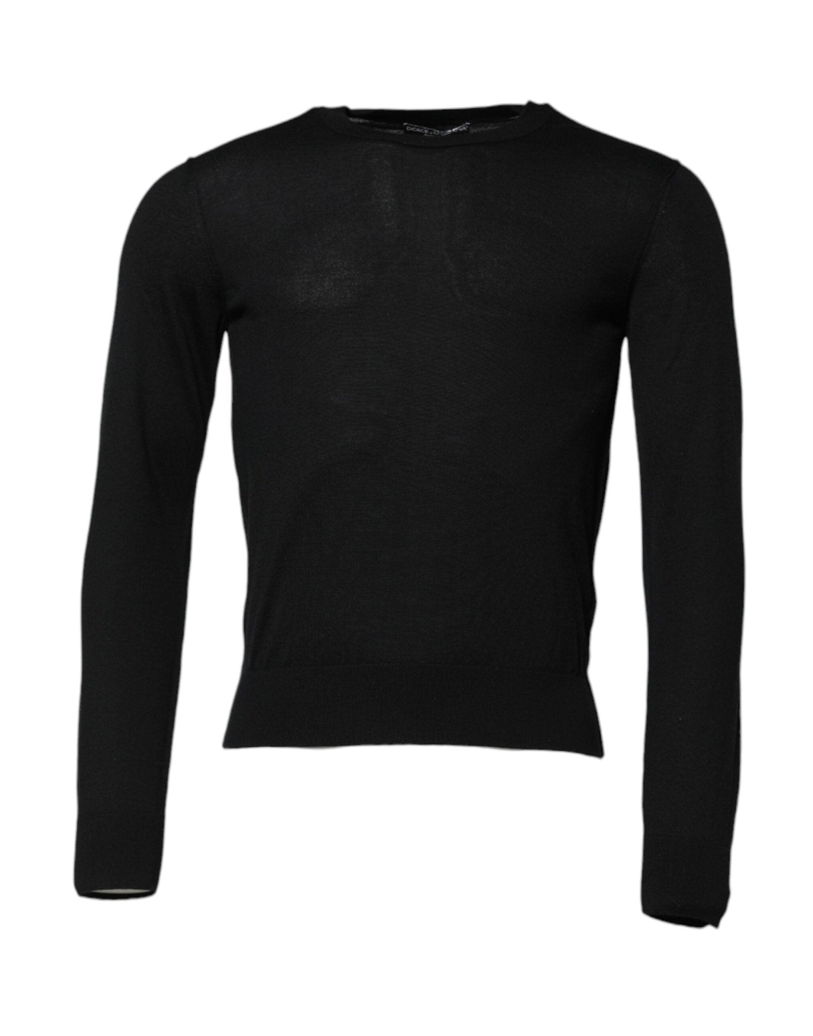 Dolce & Gabbana Black Cashmere Crew Neck Long Sleeves T-shirt - RIMODA
