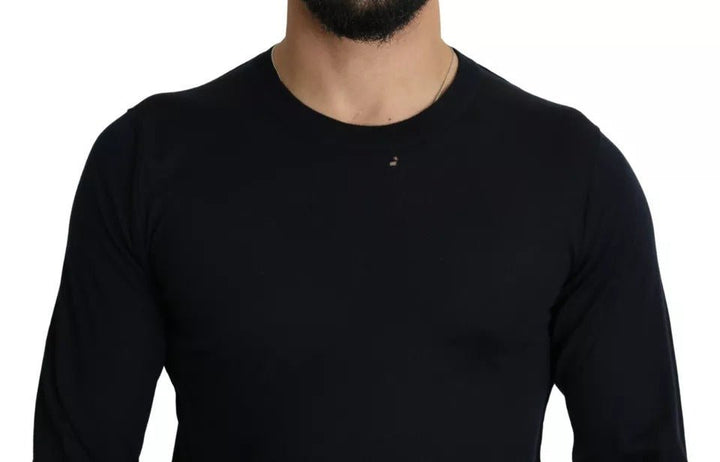 Dolce & Gabbana Black Cashmere Crew Neck Sweatshirt Sweater - RIMODA