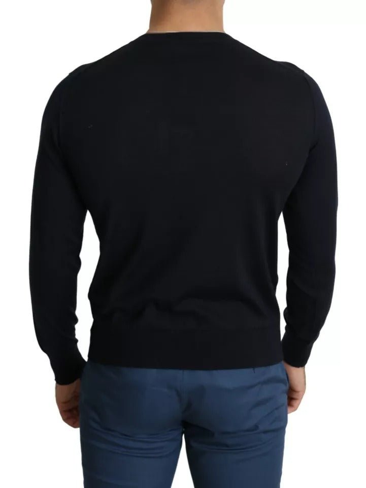Dolce & Gabbana Black Cashmere Crew Neck Sweatshirt Sweater - RIMODA