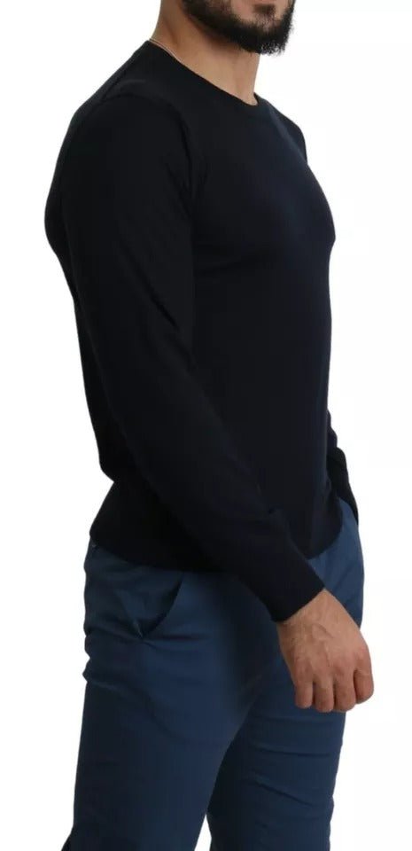 Dolce & Gabbana Black Cashmere Crew Neck Sweatshirt Sweater - RIMODA