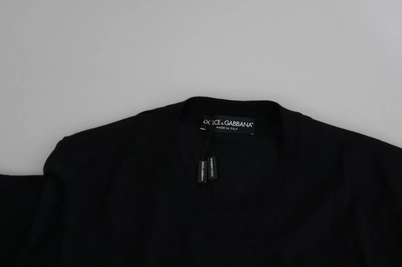 Dolce & Gabbana Black Cashmere Crewneck Pullover Sweater - RIMODA