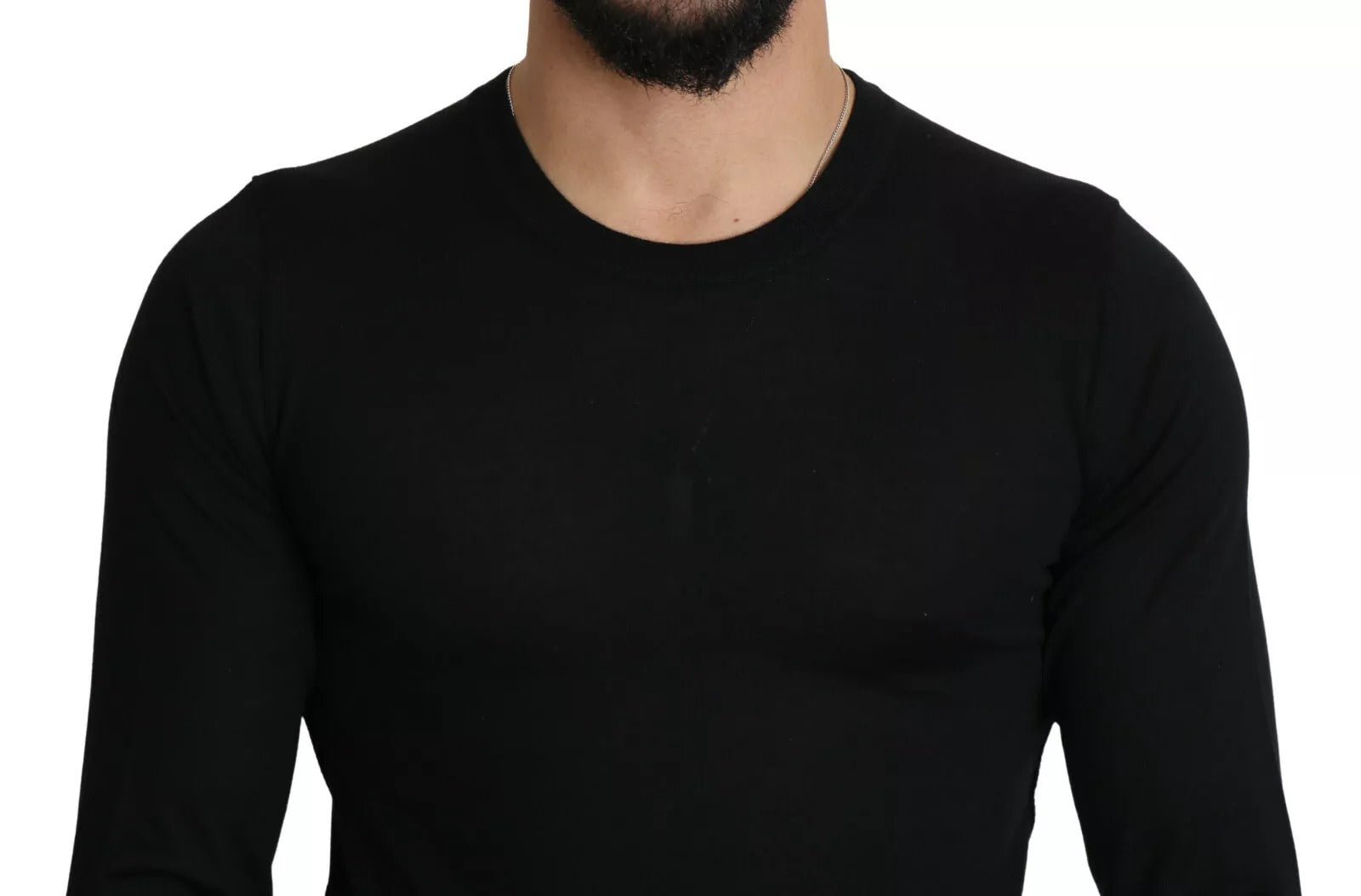 Dolce & Gabbana Black Cashmere Crewneck Pullover Sweater - RIMODA