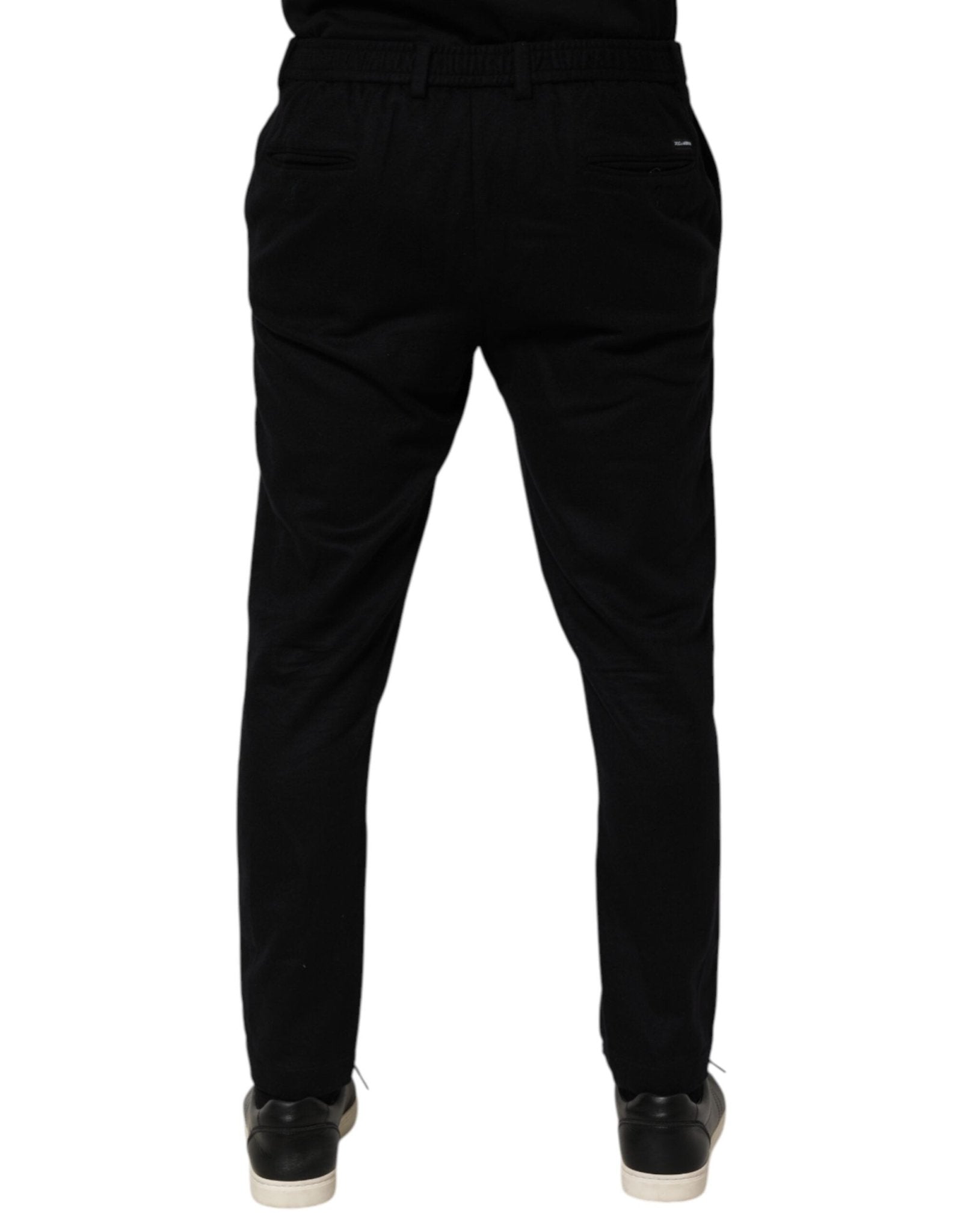 Dolce & Gabbana Black Cashmere Dress Formal Men Trouser Pants - RIMODA