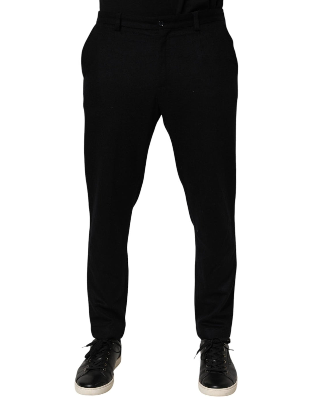 Dolce & Gabbana Black Cashmere Dress Formal Men Trouser Pants - RIMODA