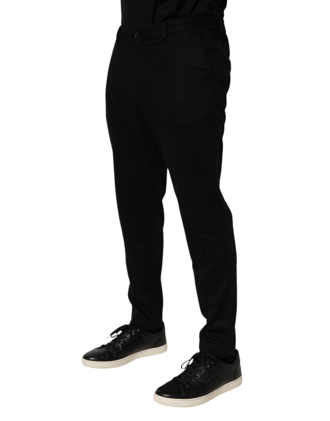 Dolce & Gabbana Black Cashmere Dress Formal Men Trouser Pants - RIMODA