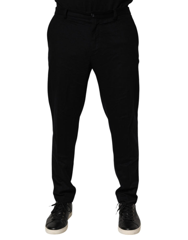 Dolce & Gabbana Black Cashmere Dress Formal Trouser Pants - RIMODA