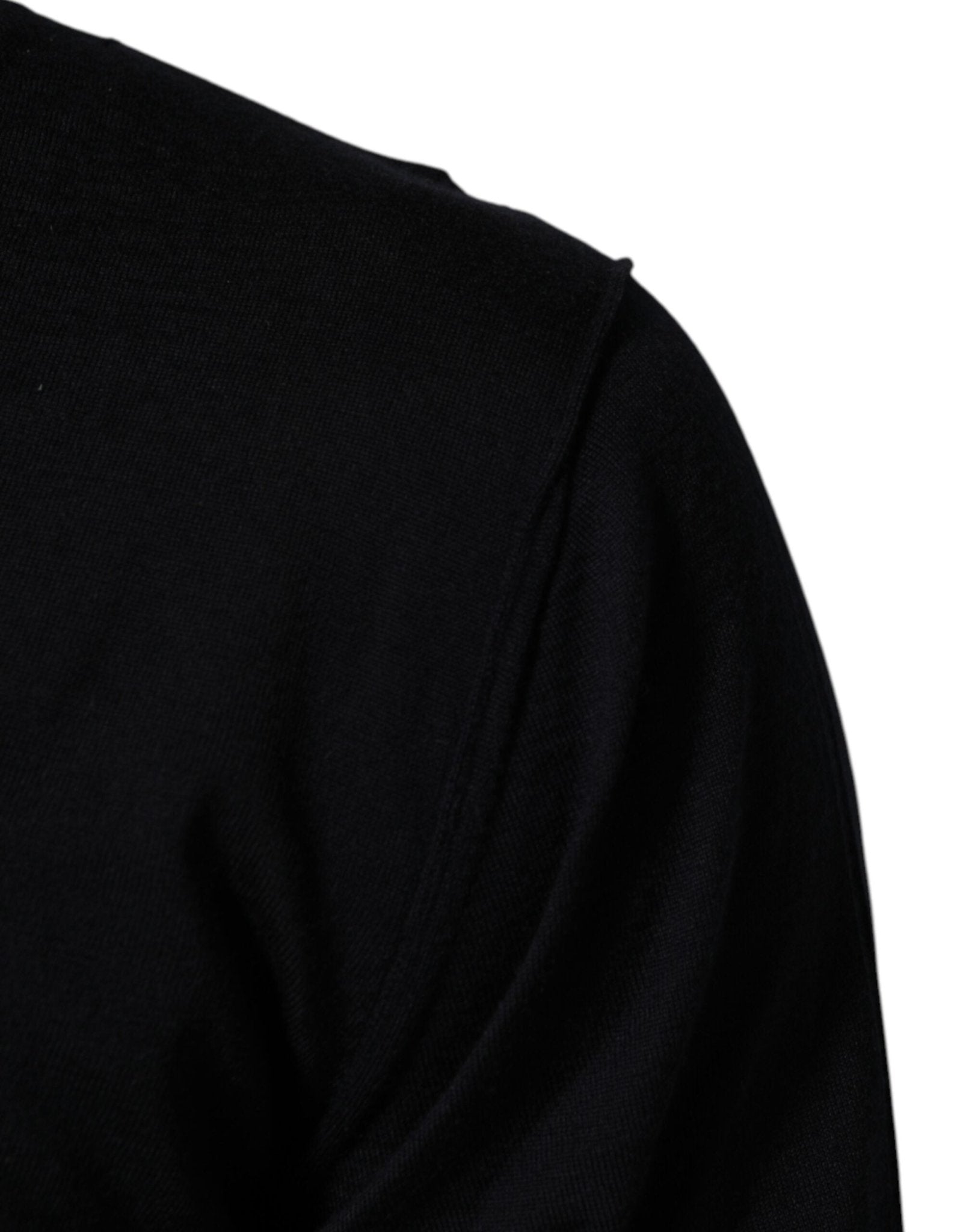 Dolce & Gabbana Black Cashmere Knit V-Neck Pullover Sweater - RIMODA